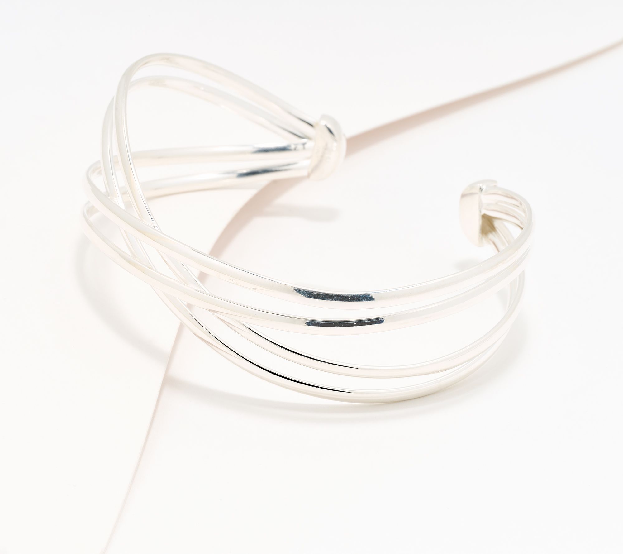 UltraFine 950 Silver Multi Layer Crossover Cuff