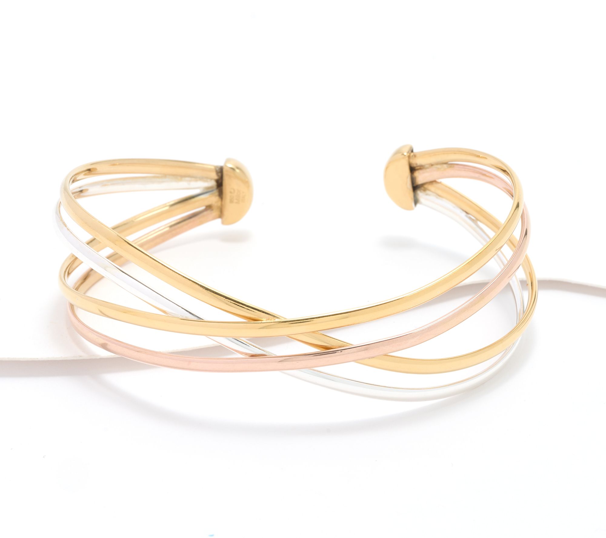 UltraFine 950 Silver Multi Layer Crossover Cuff