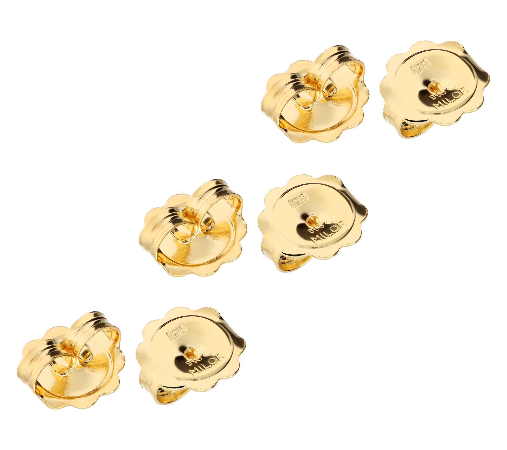 Ultrafine 950 Silver Set of 3 Oversize Earring Clutches
