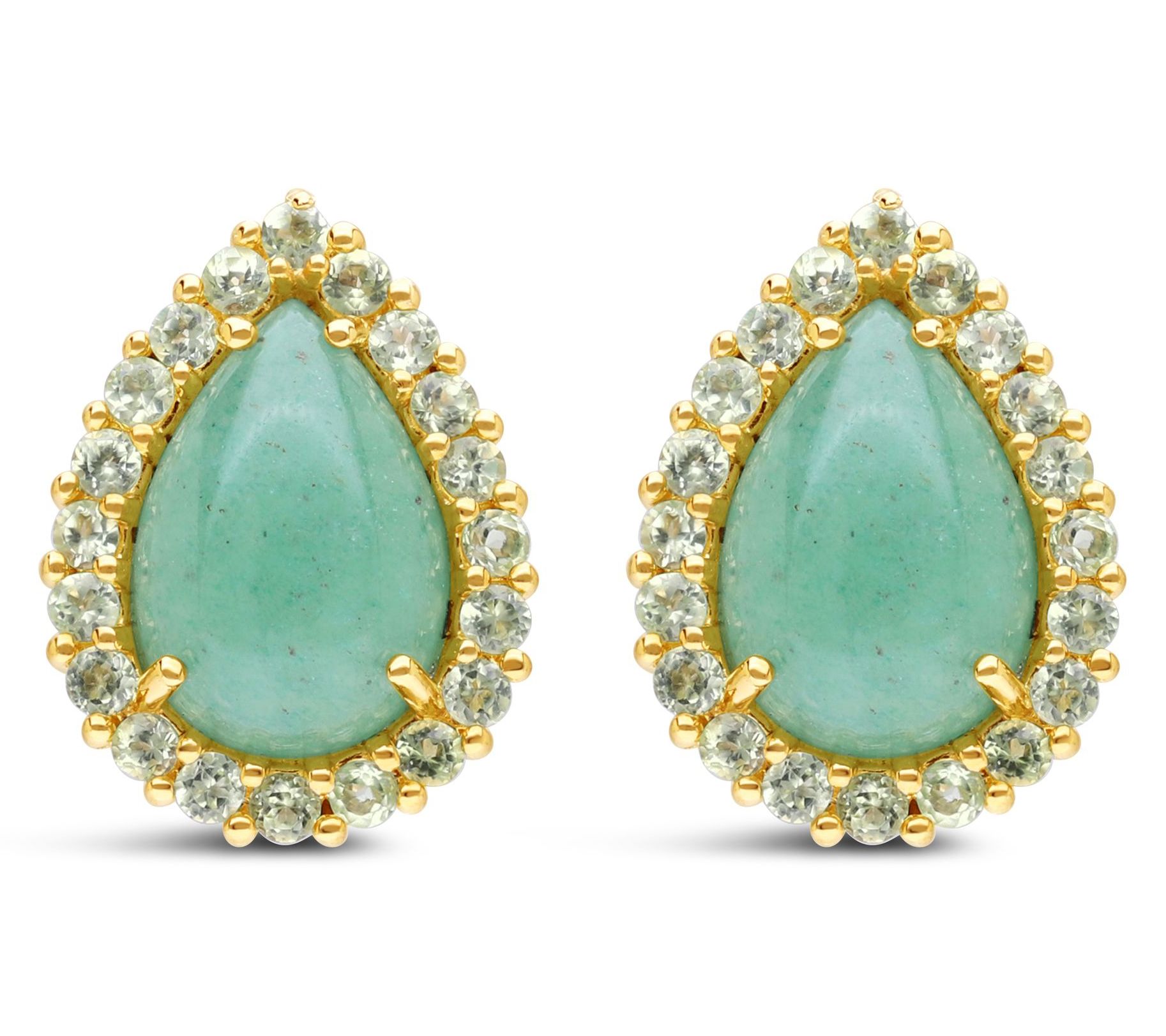 Ariva Sterling Silver Aventurine & Peridot Delphine Earrings