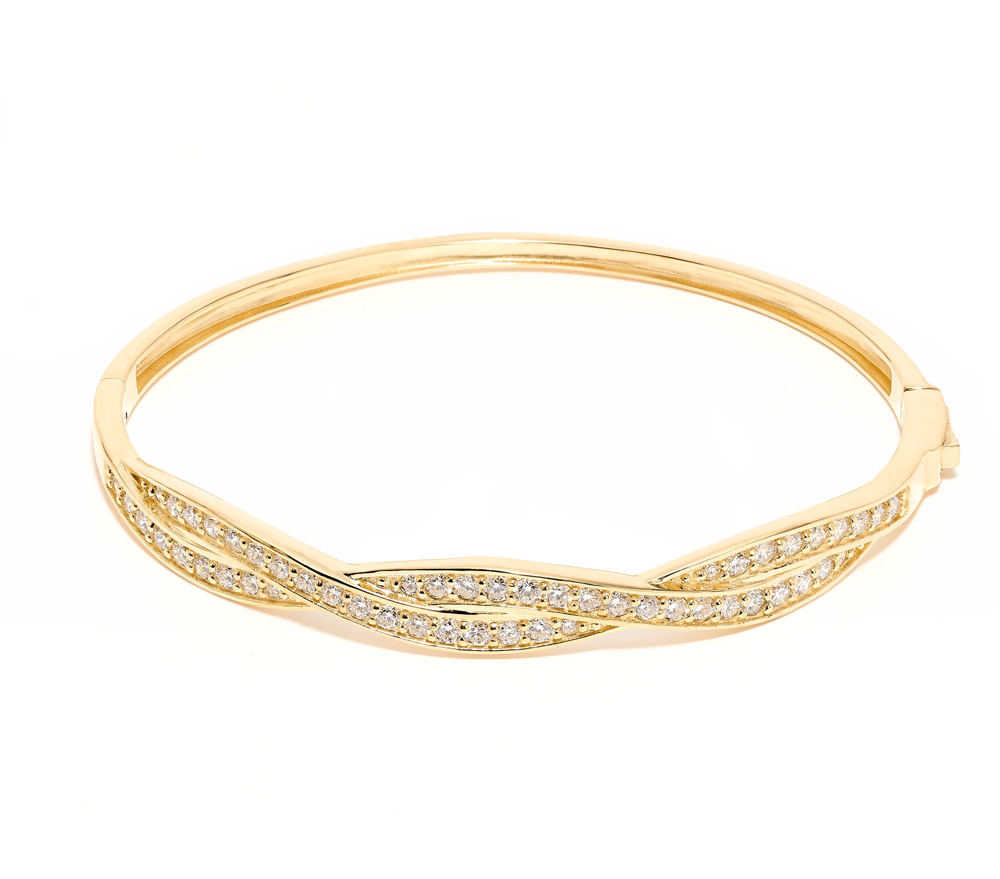 XO TACORI Lab Grown Diamond 1.92 cttw Twisted Bangle, 14K