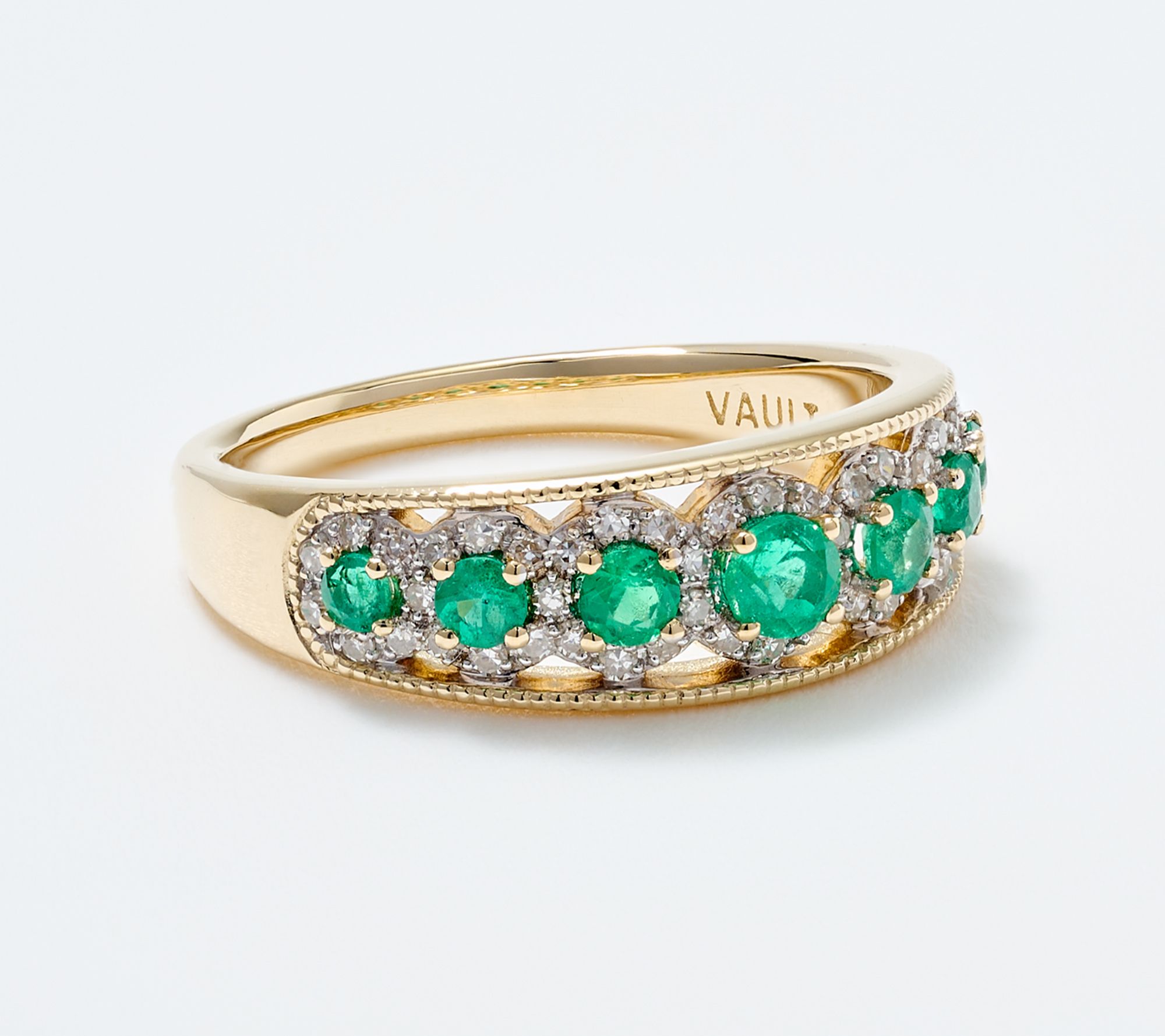 Vault Discoveries Columbian Emerald Multi Stone Ring, 14K