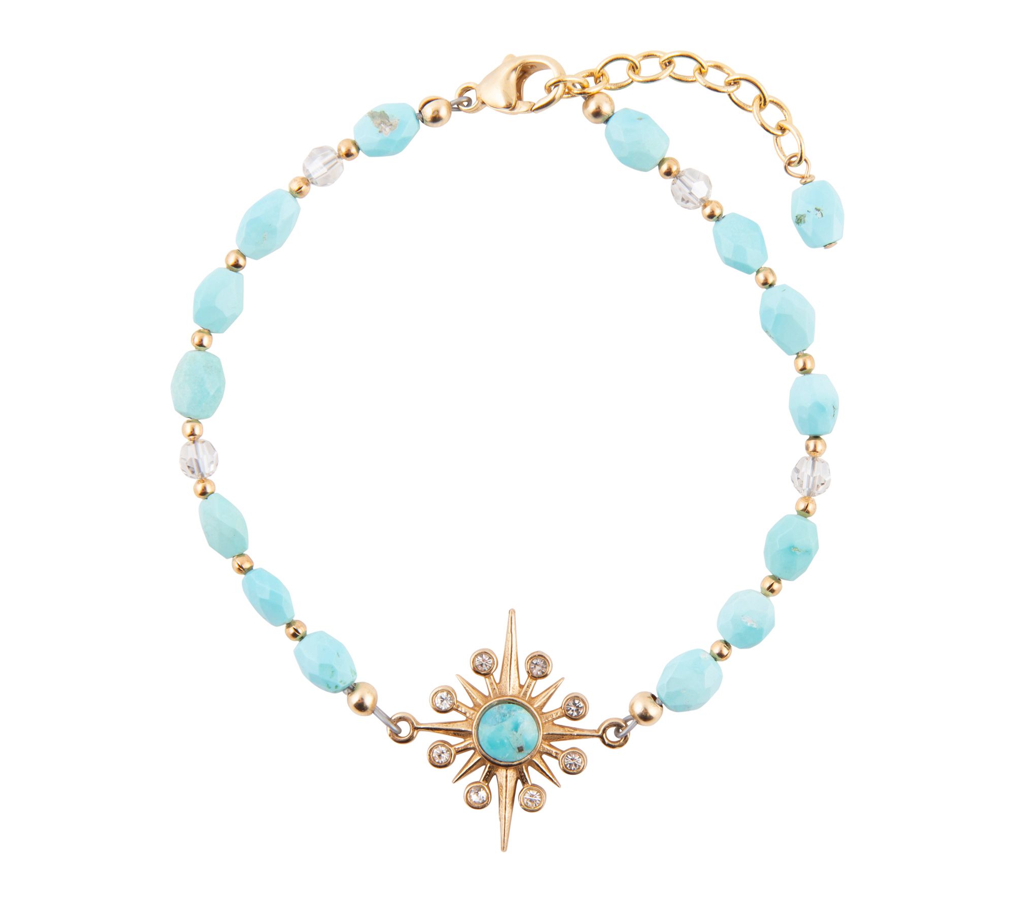 Barse Artisan Crafted Celestial Turquoise Beaded Bracelet