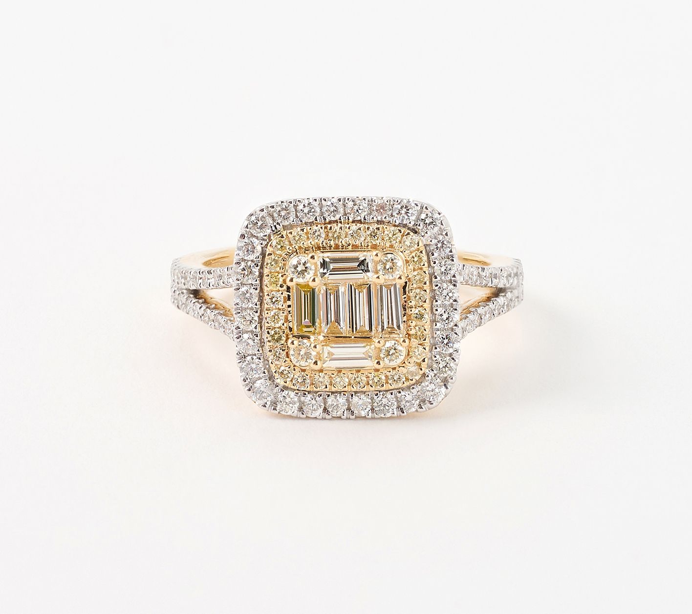  Affinity Diamonds 1.00 cttw Cushion Cut Ring, 14K YG
