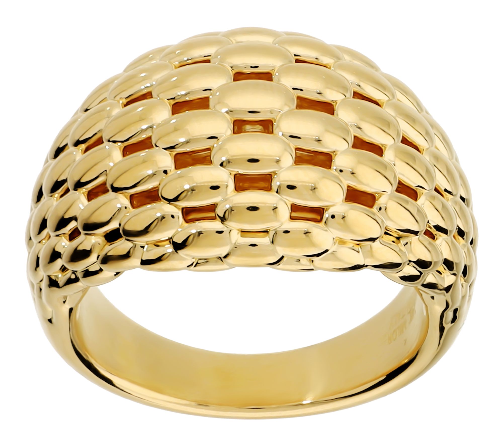 David Markstein Graduated Mesh Ring, 14K Gold Over Resin