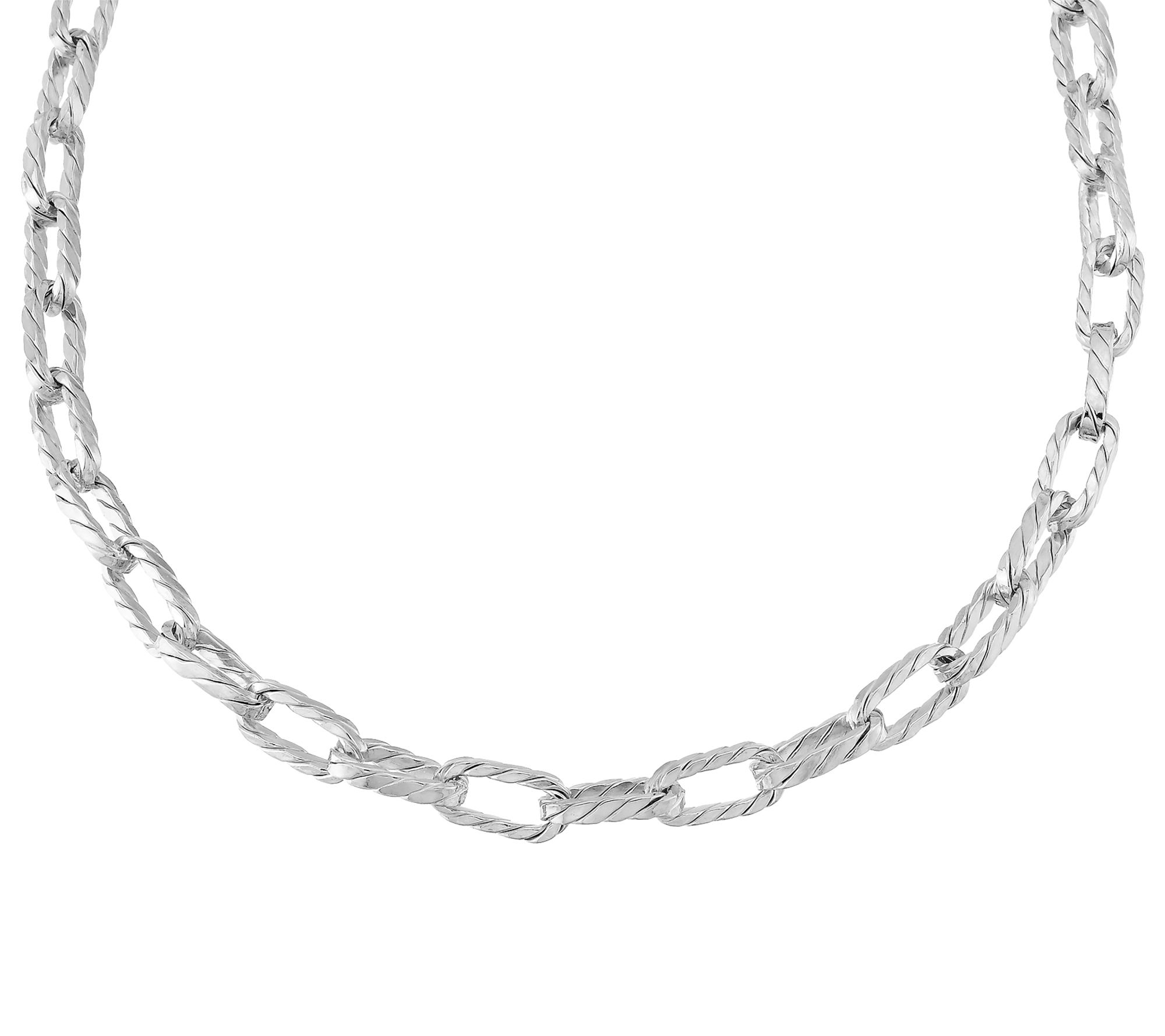 Silver Style Bold Luxury Paperclip Necklace, Sterling