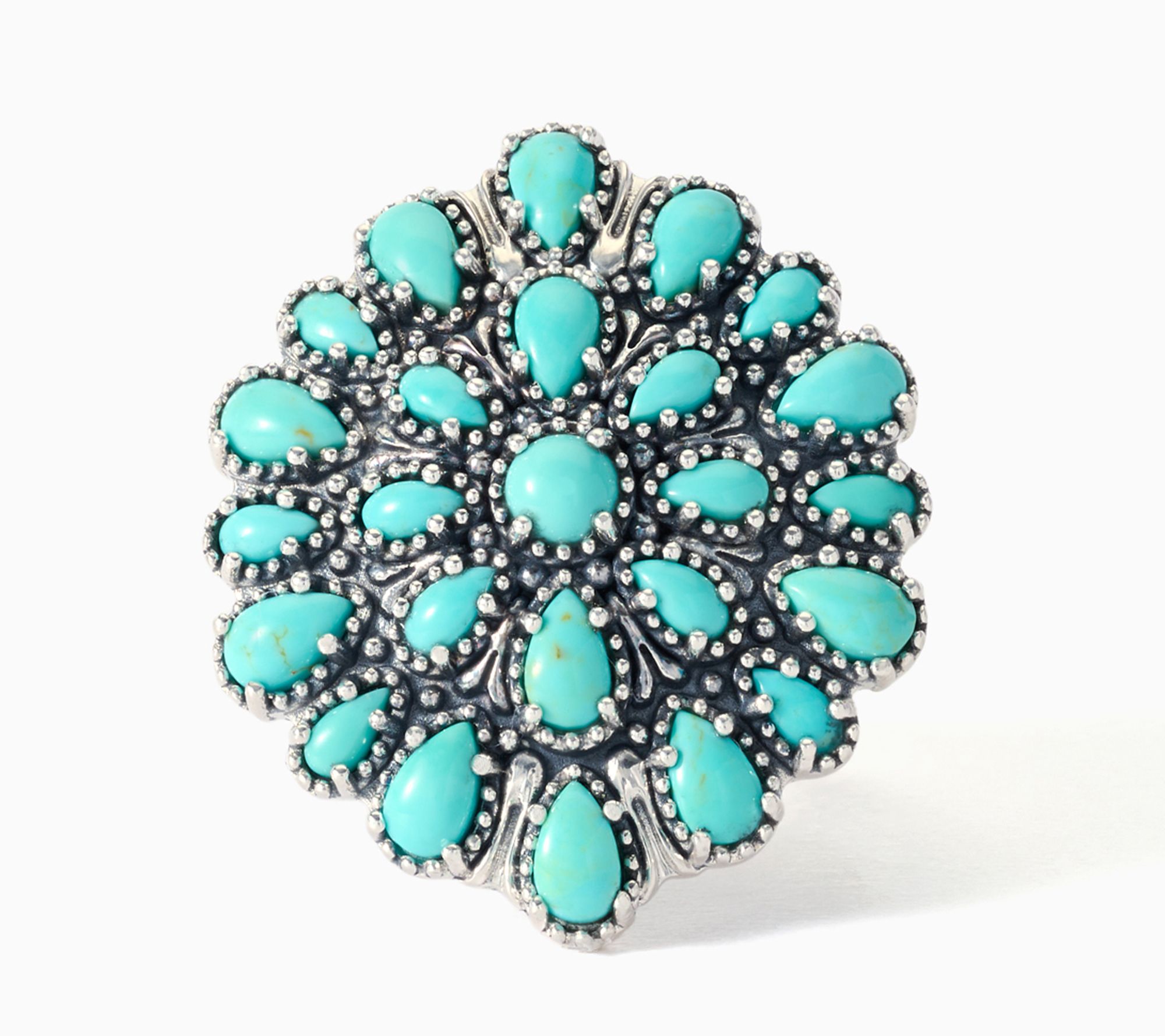 American West Sterling Sleeping Beauty Petit Turquoise Ring