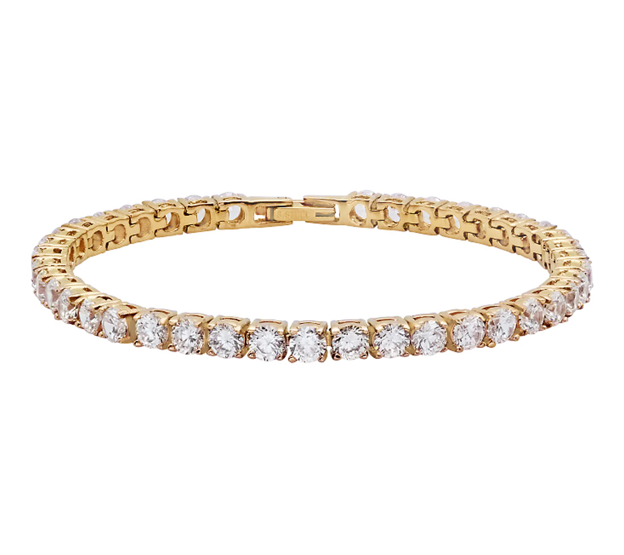 Steel by Design Men's Stainless Steel Tennis Bracelet