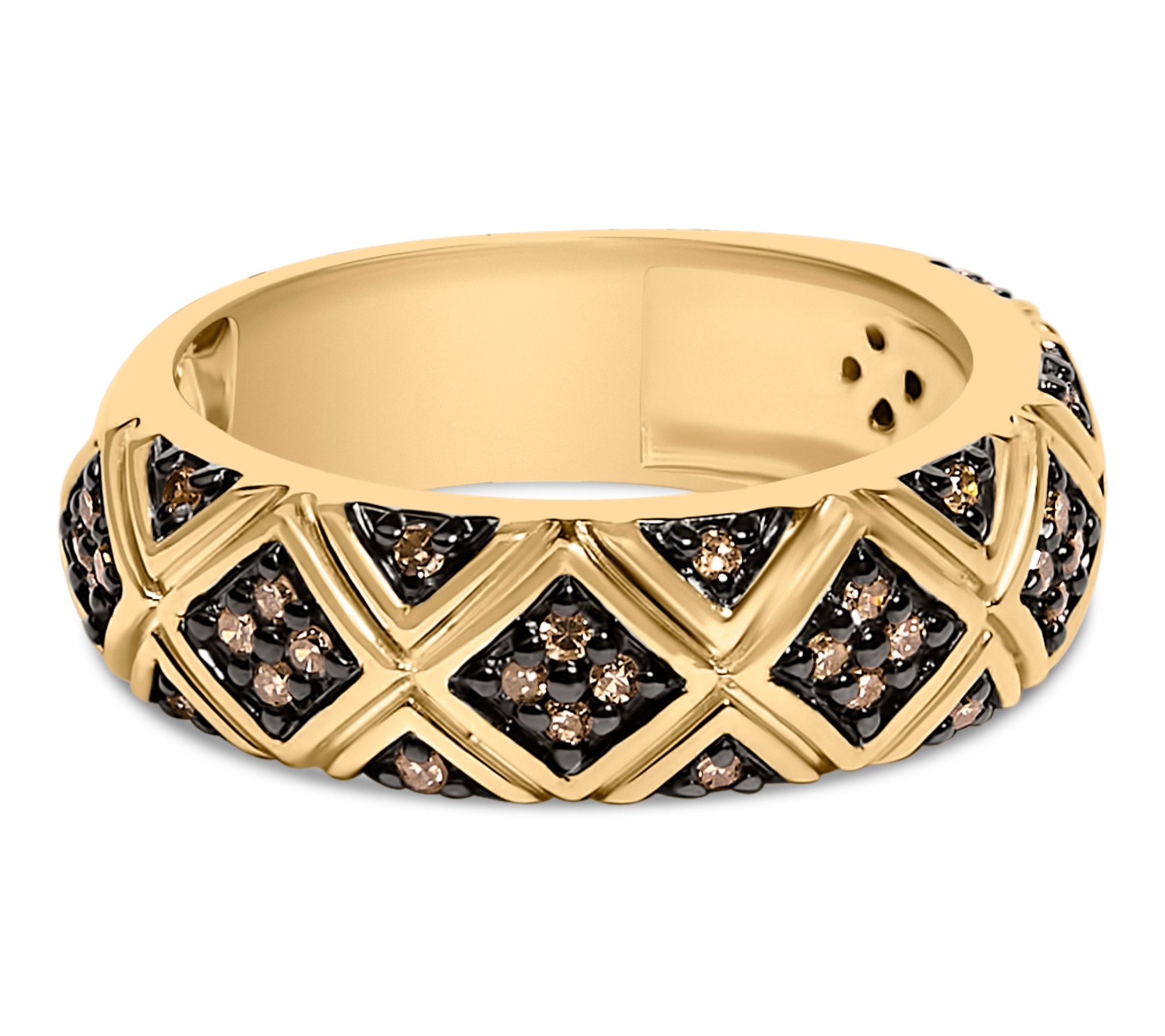 Haus of Brilliance Diamond Geometric Band Ring, 10K Gold