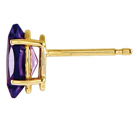 Marquise Gemstone Stud Earrings, 14K Gold - QVC.com