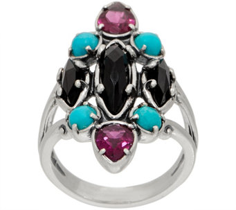 Carolyn Pollack Couture Sterling Silver Multi Gemstone Ring - J359220
