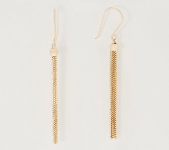 14K Gold Dangle Fringe Earrings - J359720