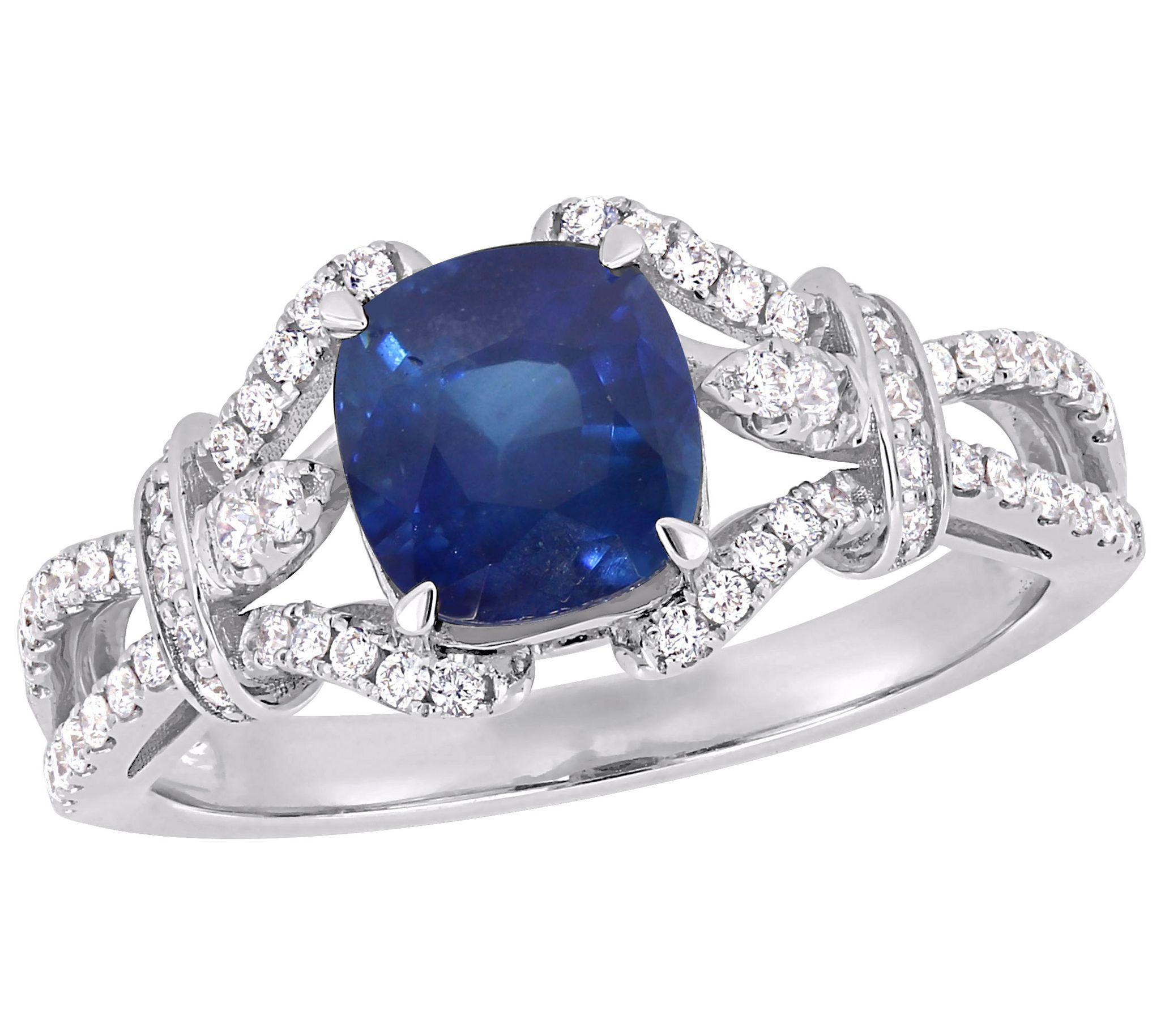 Bellini 2.00 cttw Sapphire & 0.30 cttw Diam ond Ring, 14K