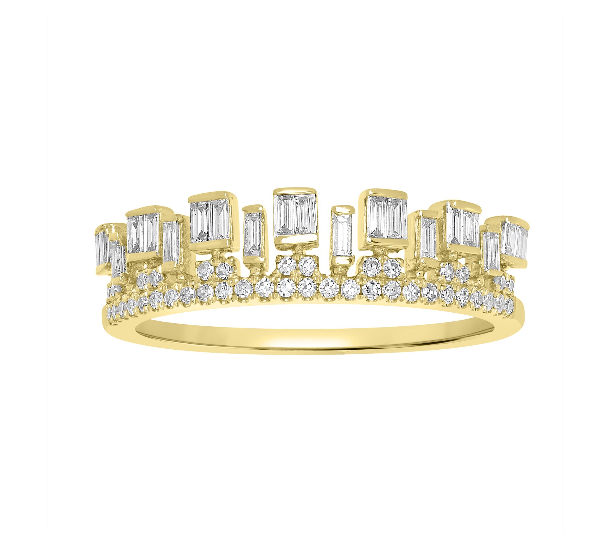  Affinity Diamonds 0.35 cttw Crown Ring, 14K Yellow Gold