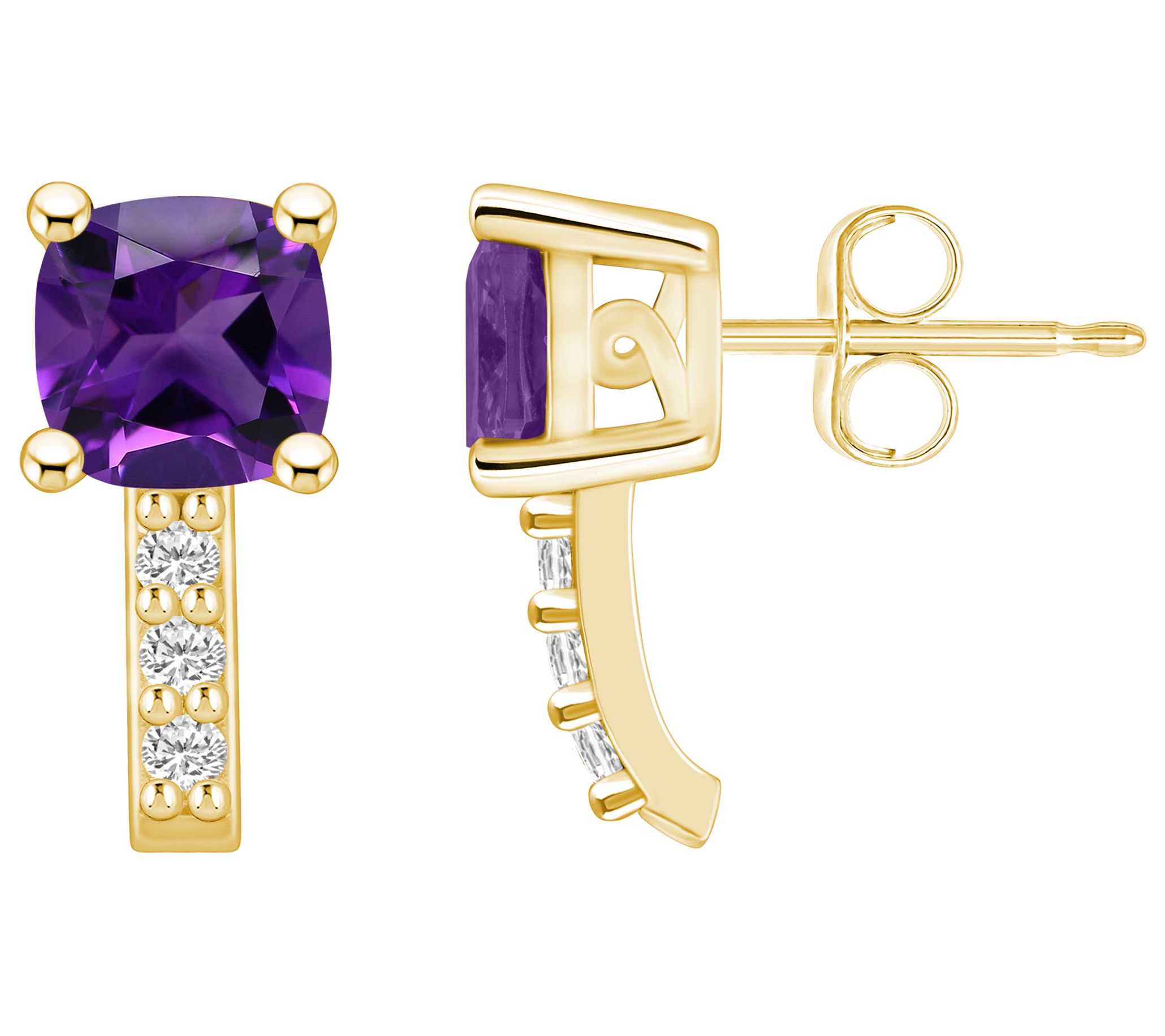 Affinity Gems 14K Yellow Gold Gemstone 0.10 cttDiamond Studs
