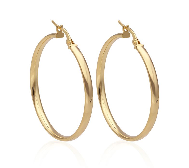 Adi Paz 14K Gold Flat Hoop Earrings - QVC.com