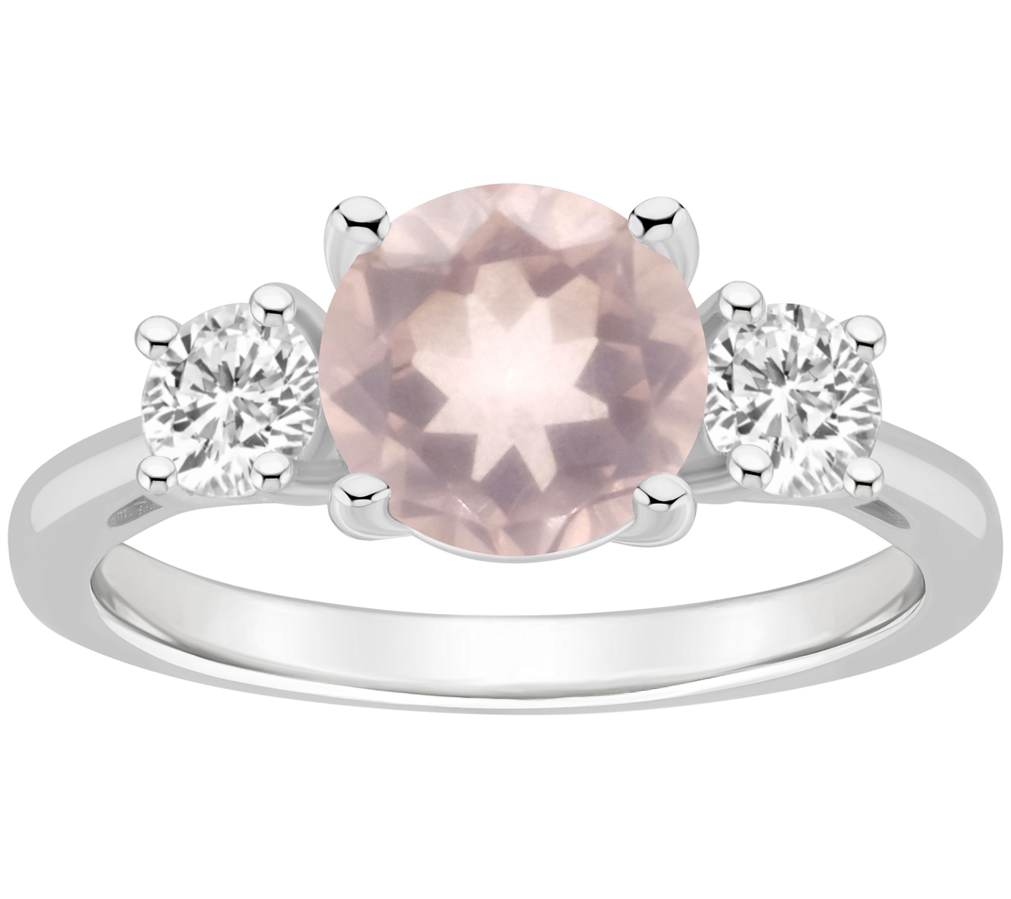 Affinity Gems Round 3-Stone Gemstone Ring, Sterling Silver