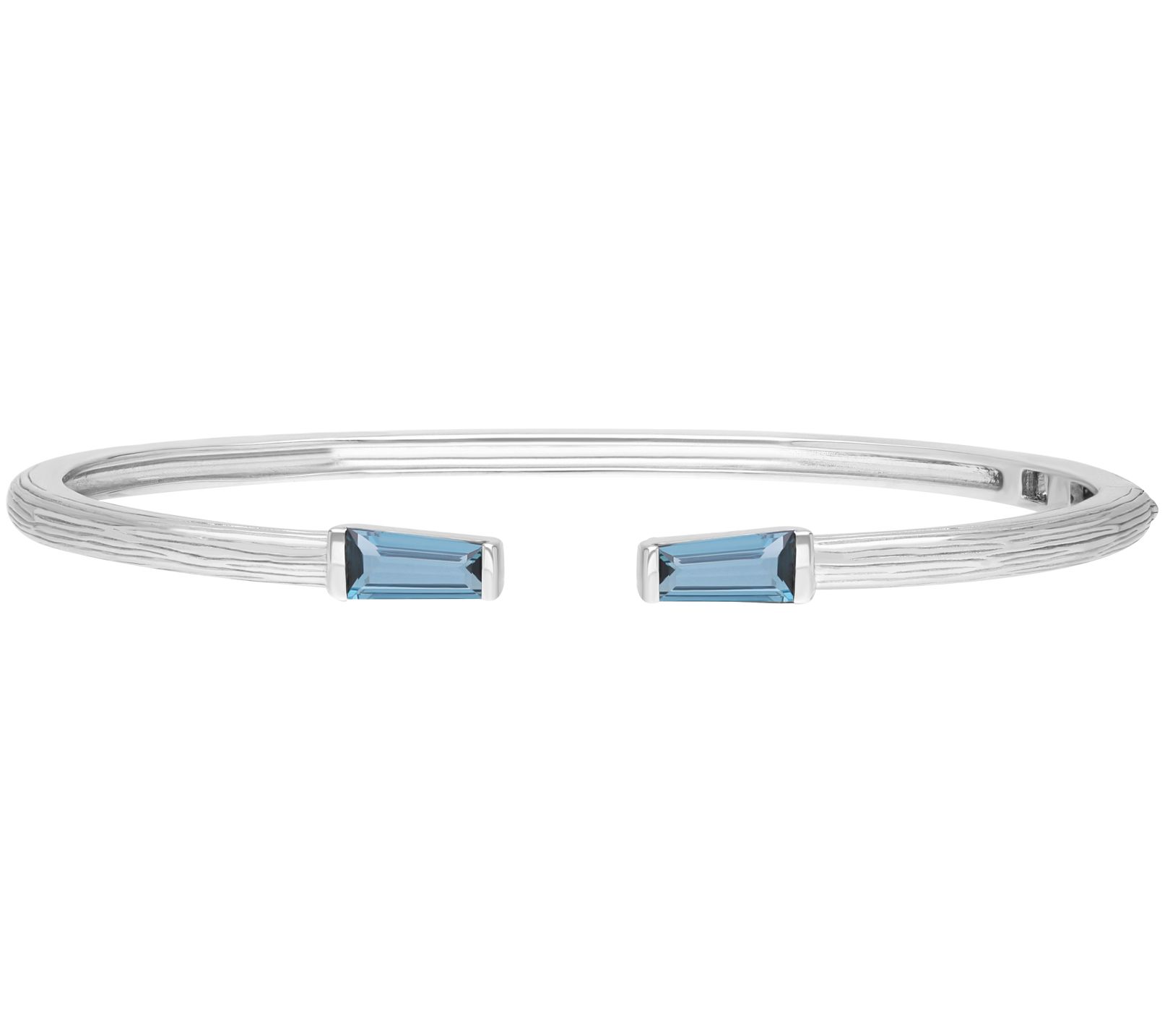 Ariva Sterling Silver Blue Topaz Hannah Cuff