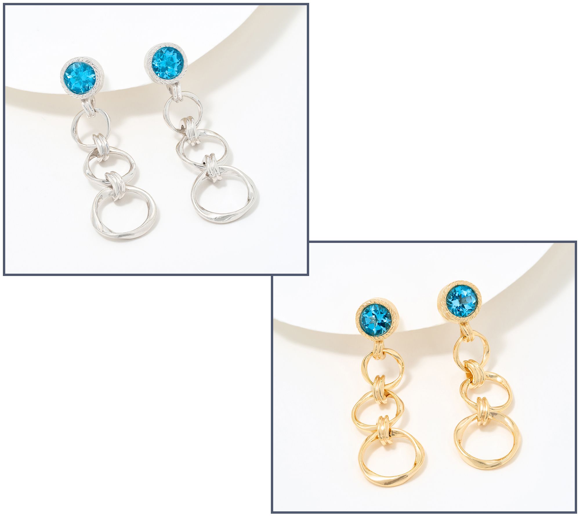 Christian James by Scott Grimes Sterling Silver Gemstone Ripple Circle ...