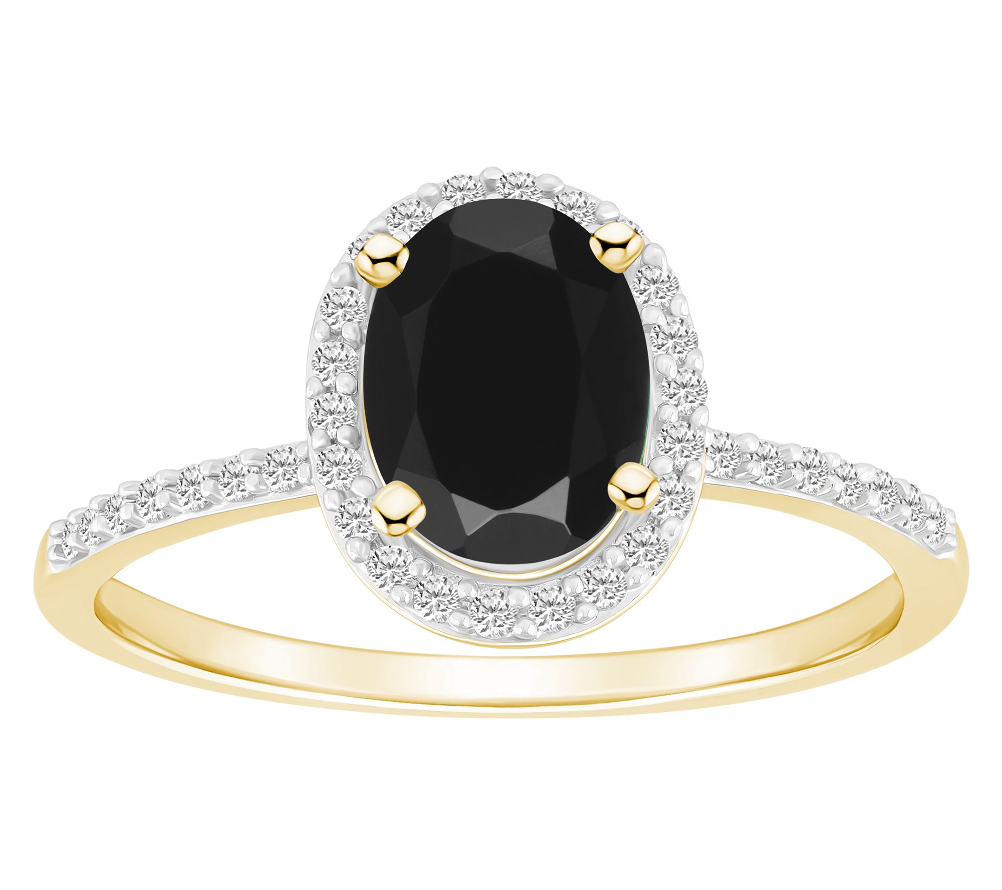 Affinity Gems Oval Cut Gemstone Halo Ring, 10KGold