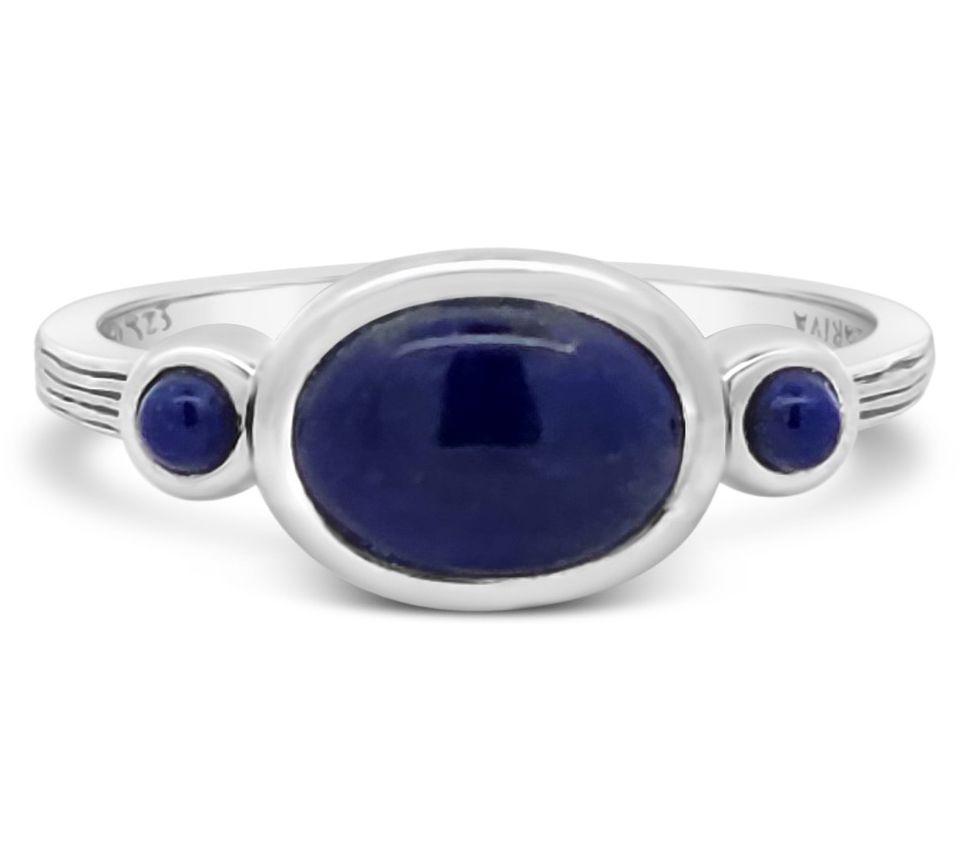 Ariva Sterling Silver Lapis Capri Ring