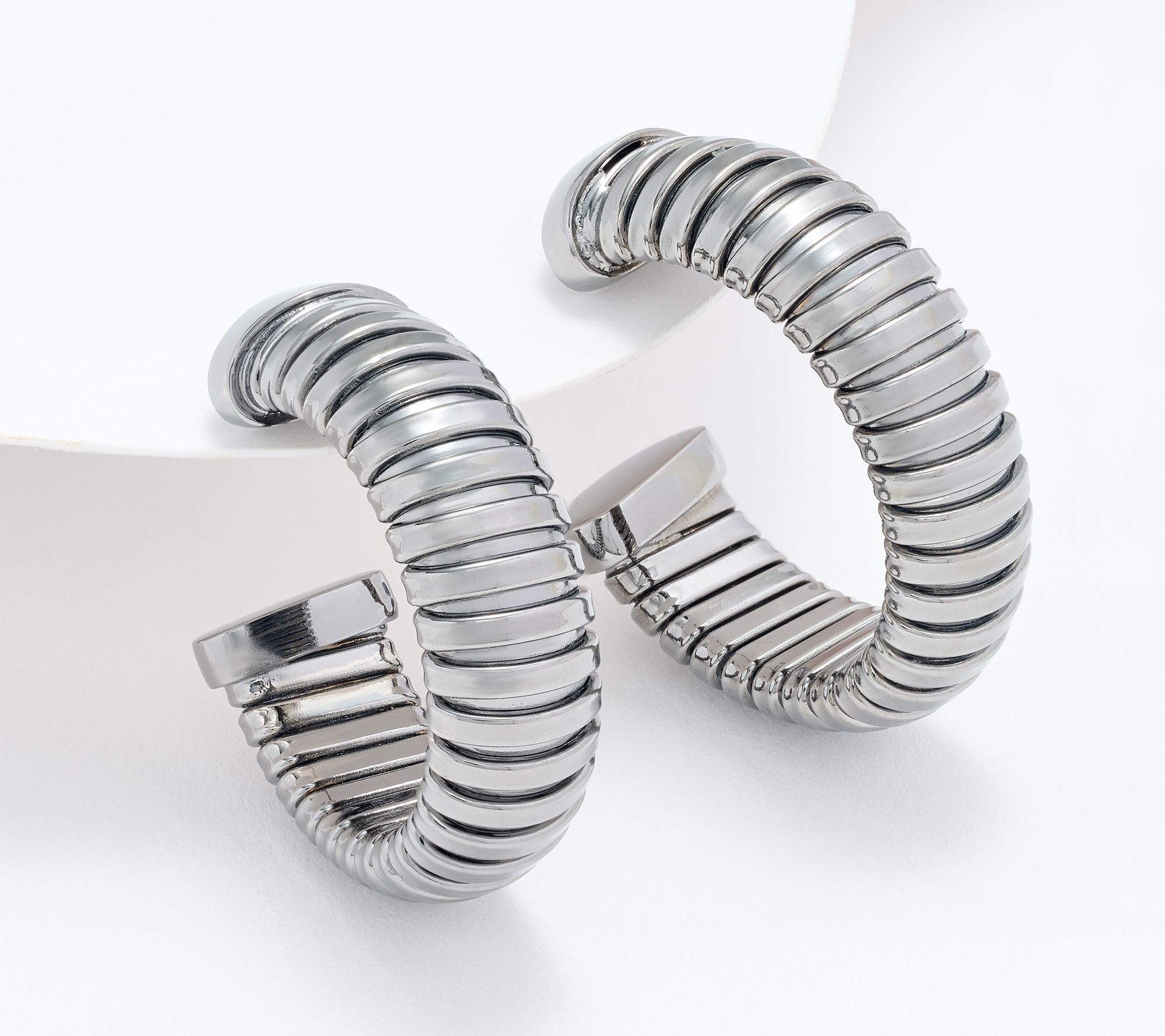 David Markstein Bronze 1" Tubogas Hoop Earrings