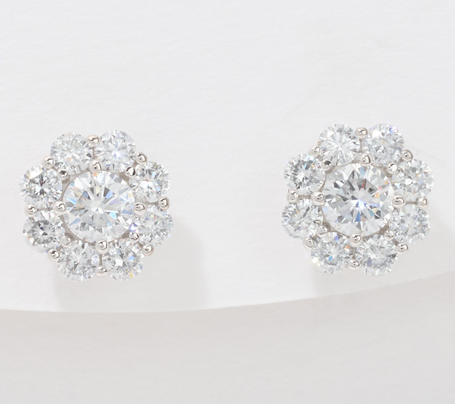 Fire Light Lab Grown Diamond Round 1.00cttw Studs, Sterling