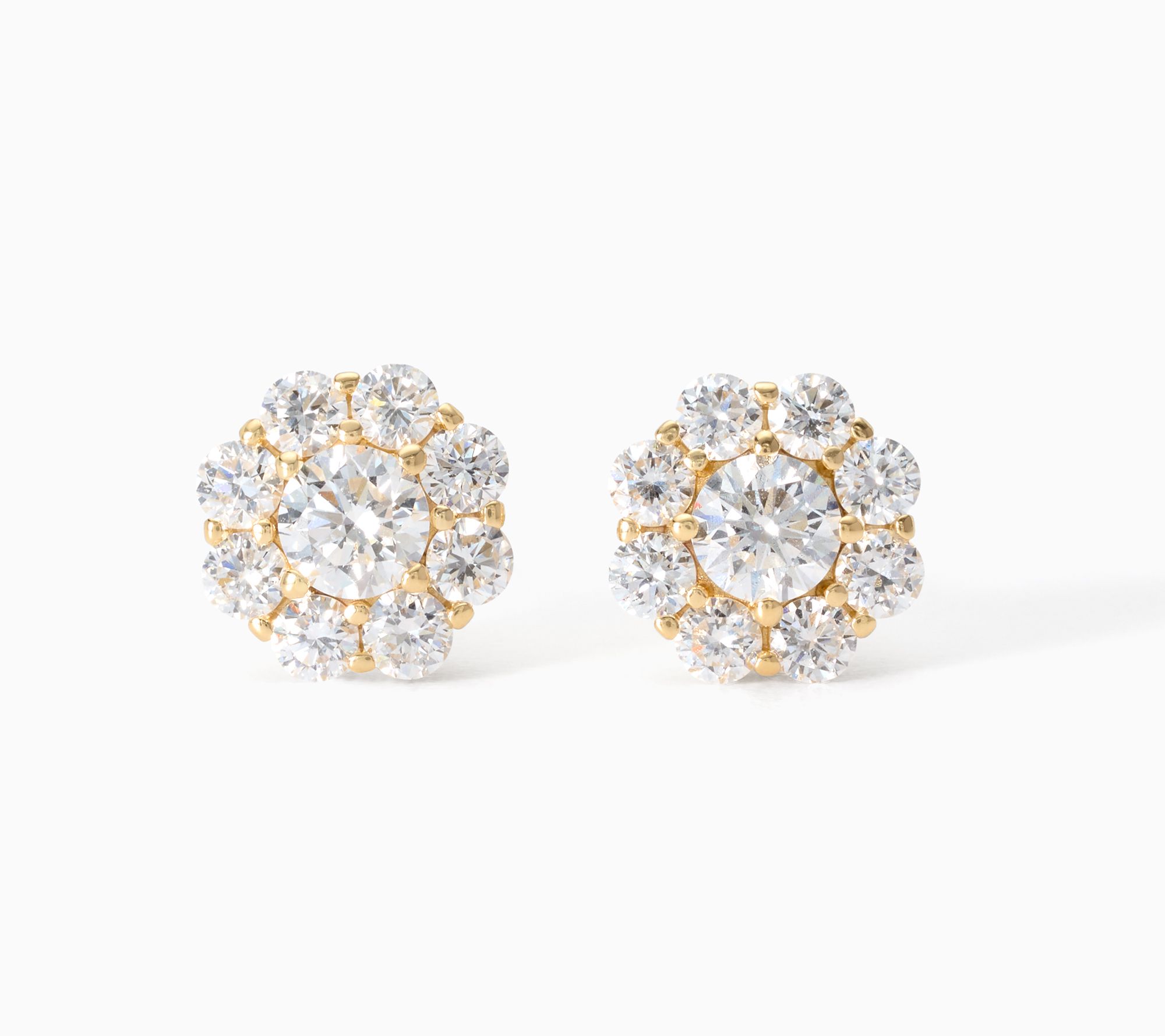 Fire Light Lab Grown Diamond Round 1.00cttw Studs, Sterling