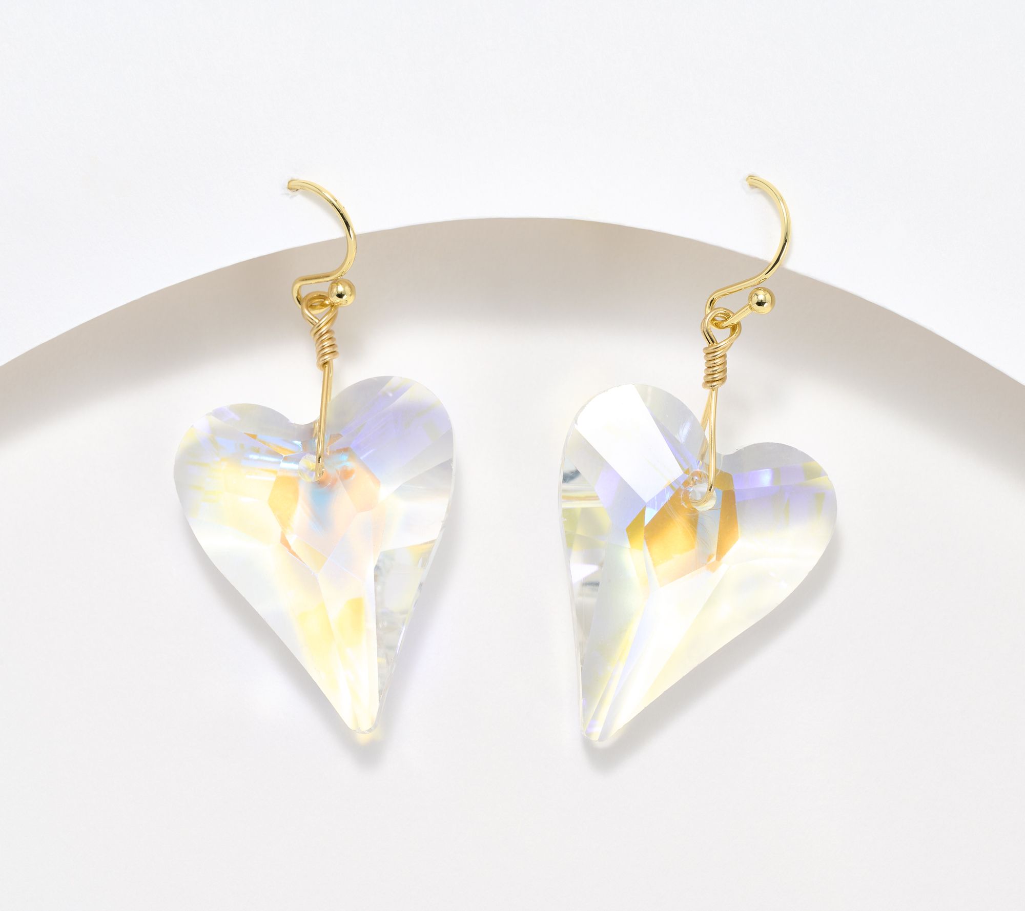 "As Is" Kirks Folly Aphrodite Crystal Heart Earrings