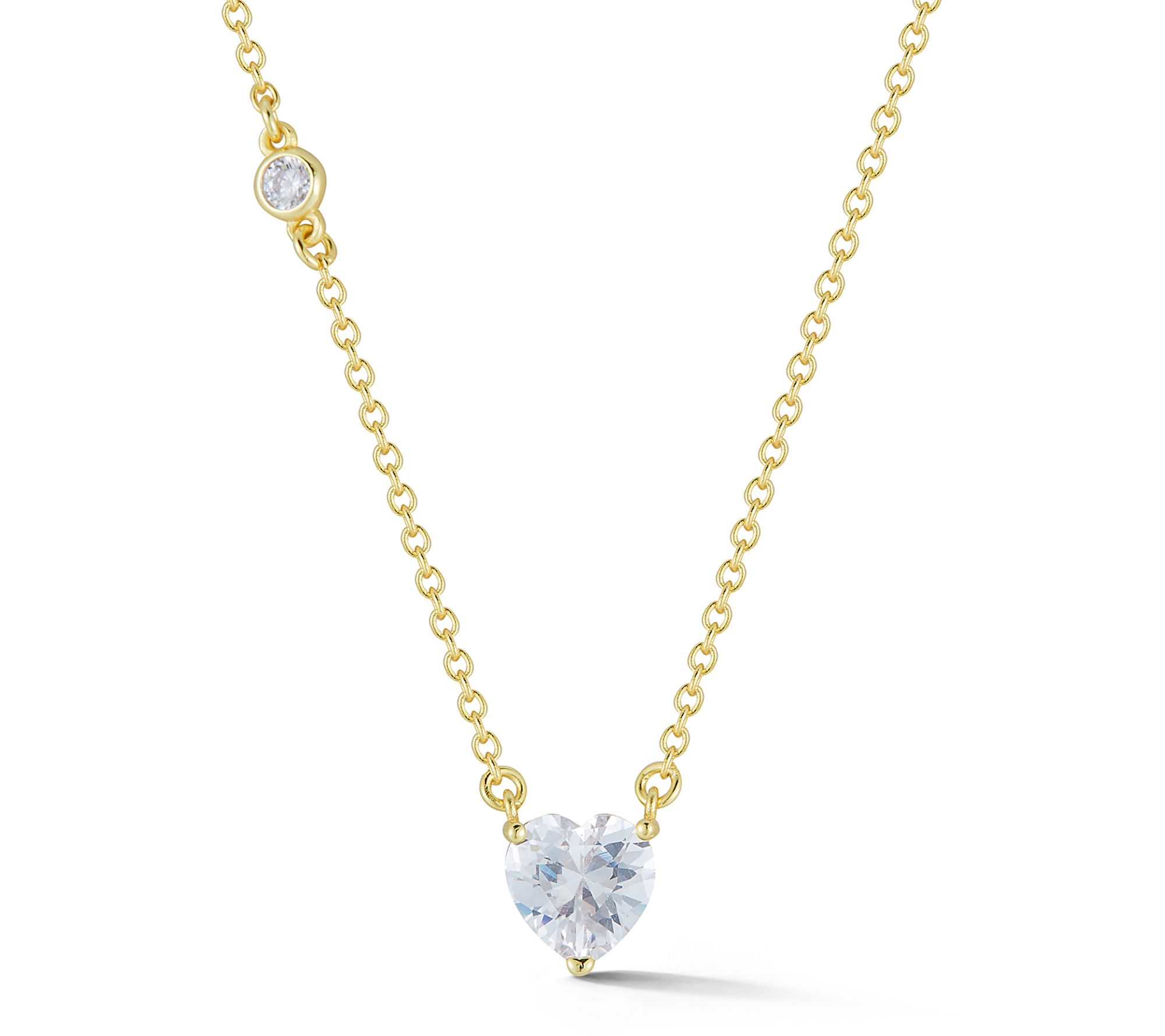 Sterlina Silver Heart Solitaire Necklace, Sterl ing