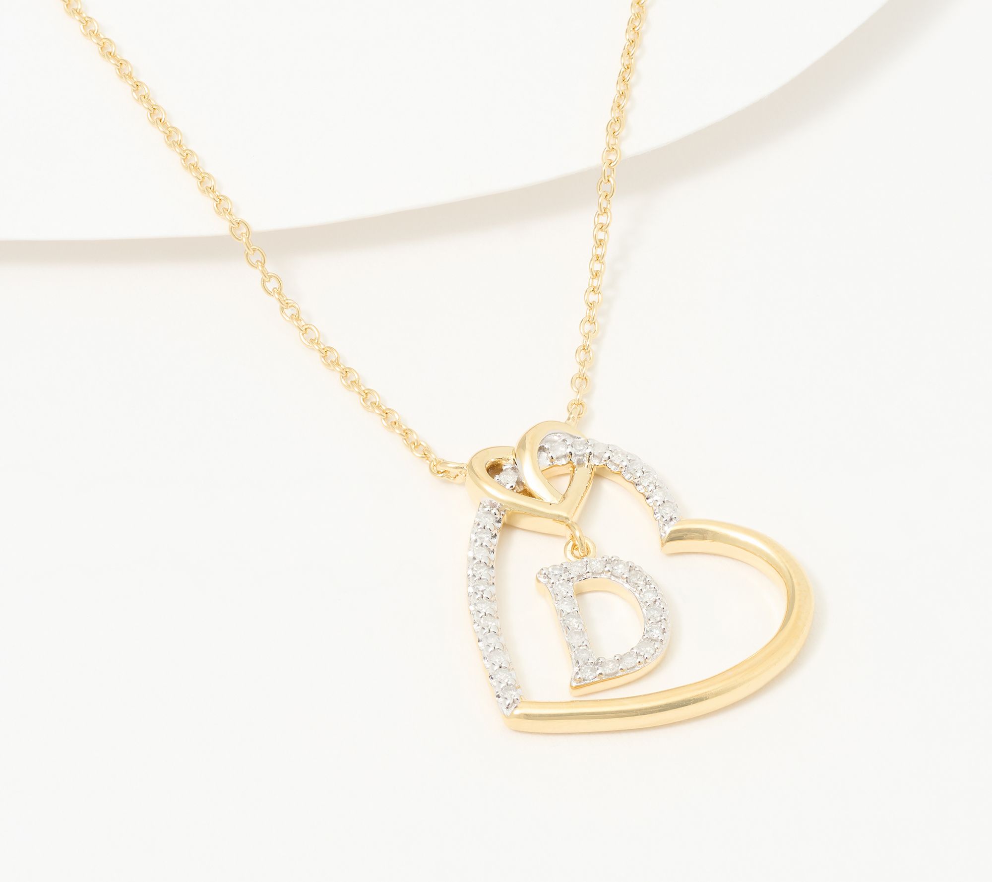 Accents by Affinity Diamonds Initial Pave Necklace, Sterl
