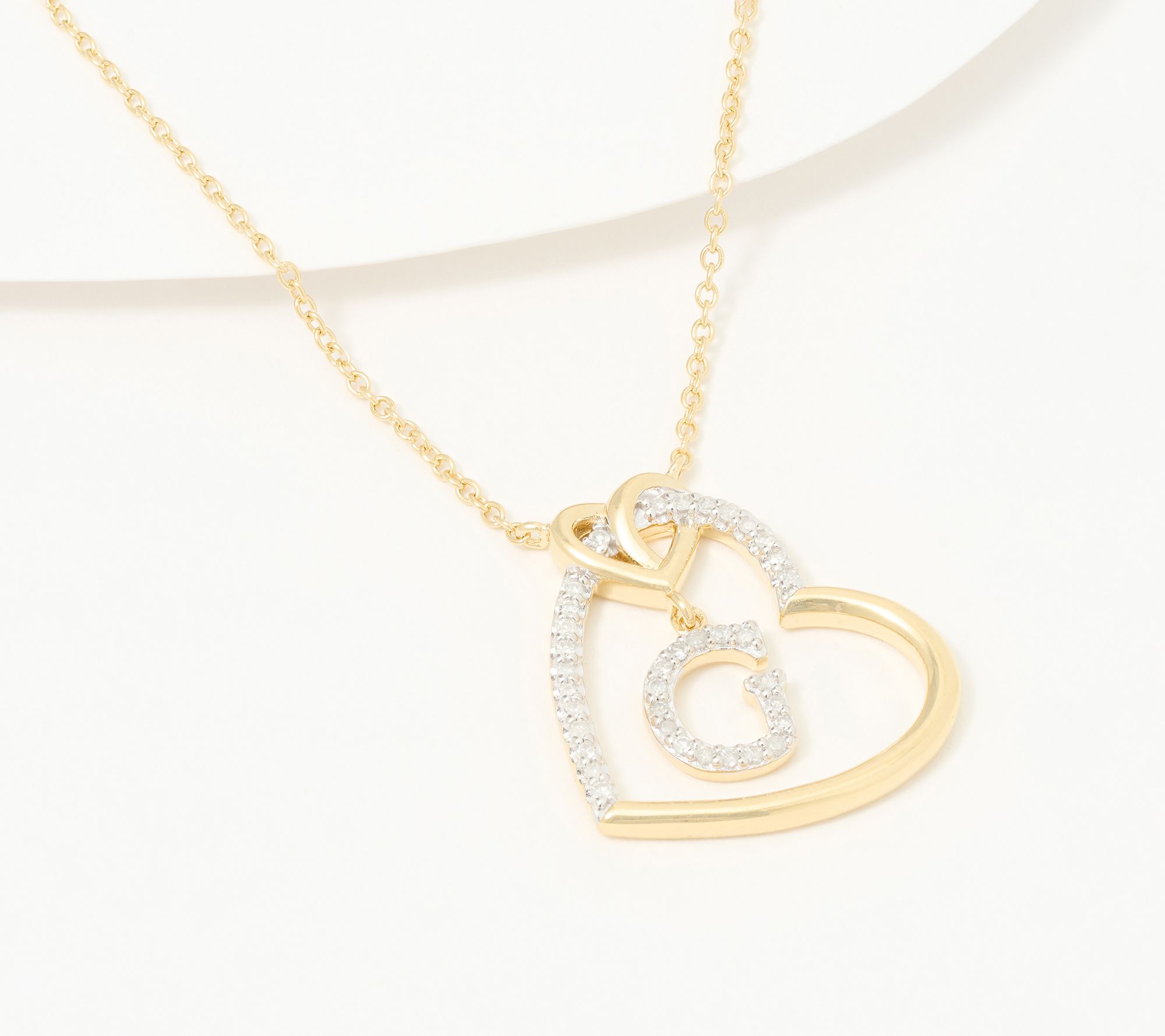 Accents by Affinity Diamonds Initial Pave Necklace, Sterl