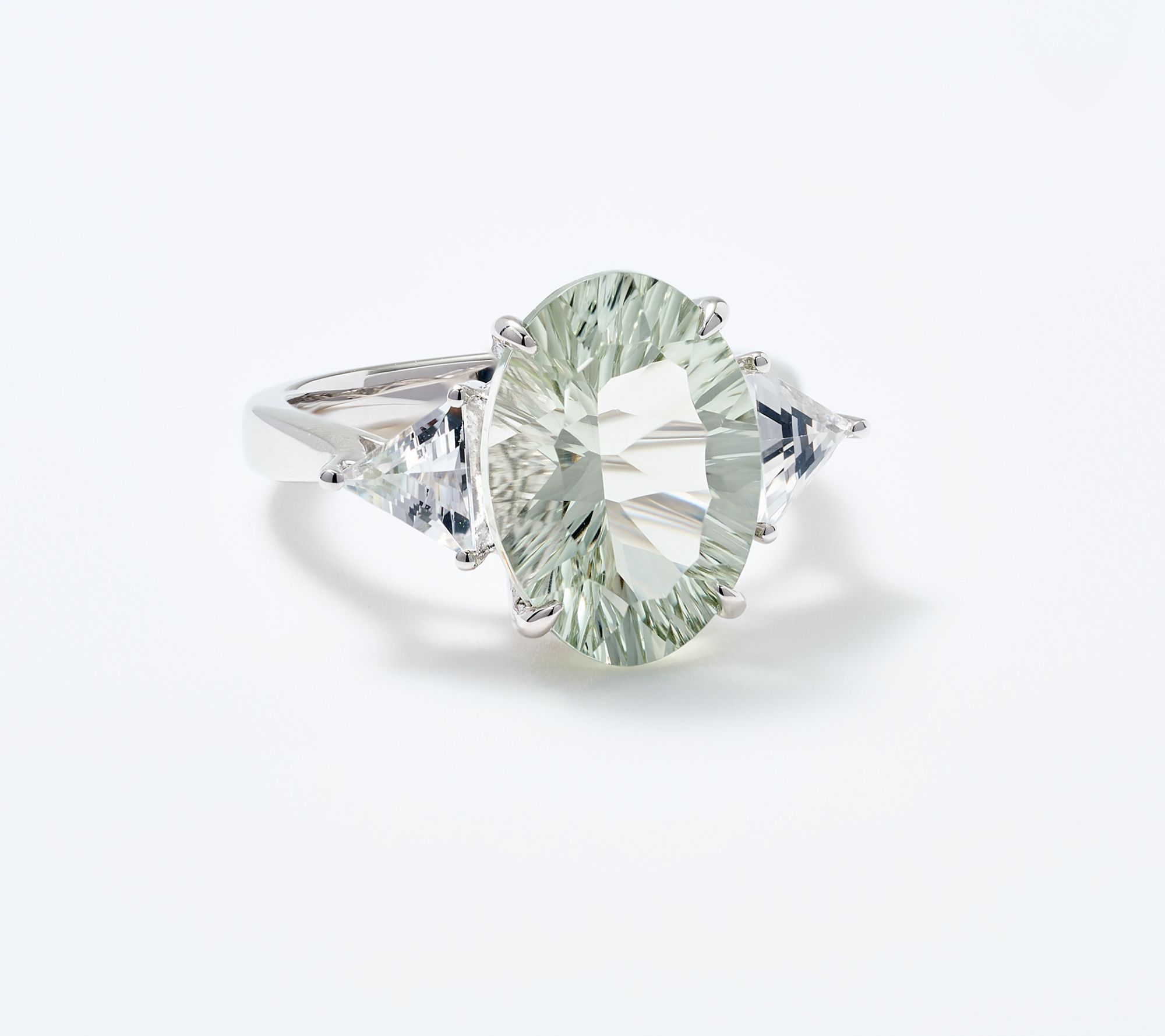 Vault Discoveries Millenium Cut Oval Amethyst Ring, Sterling