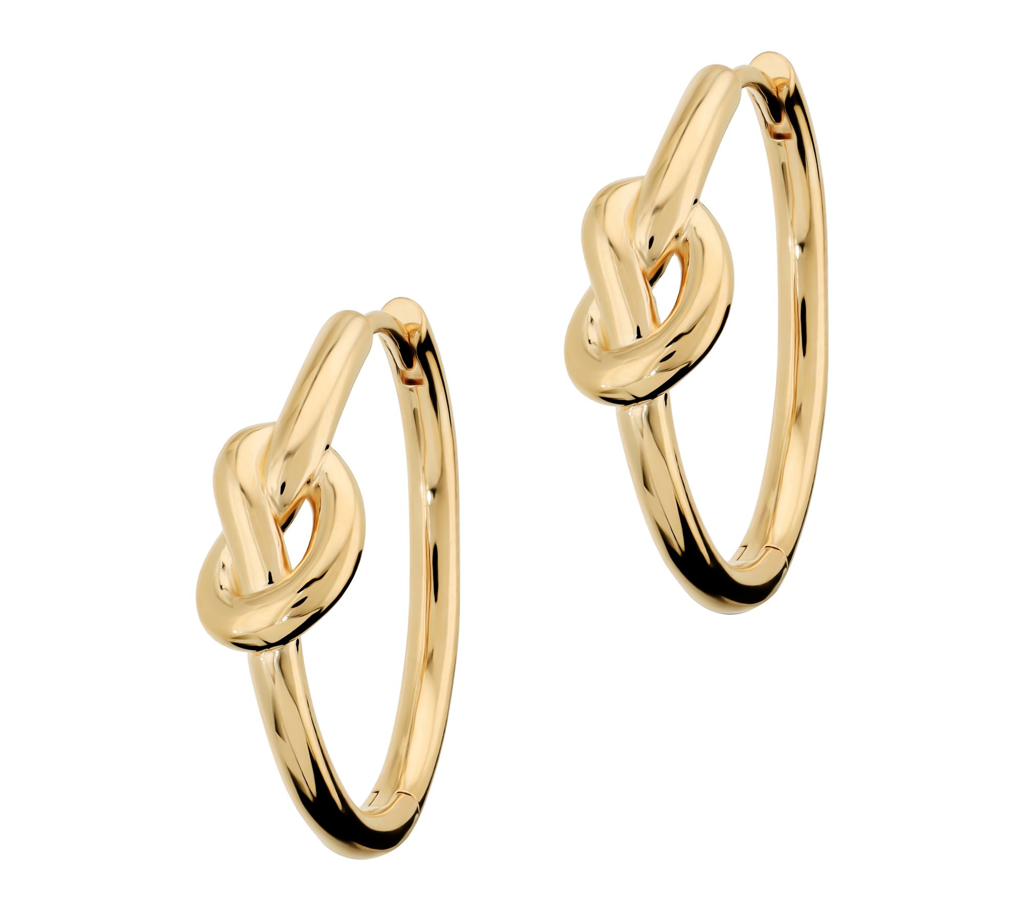 David Markstein Bronze Knot Huggies Hoop Earrings