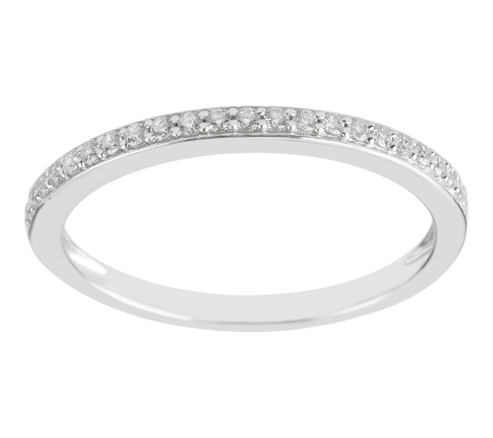 Diamonique Special Occasion Band Ring, SterlingSilver