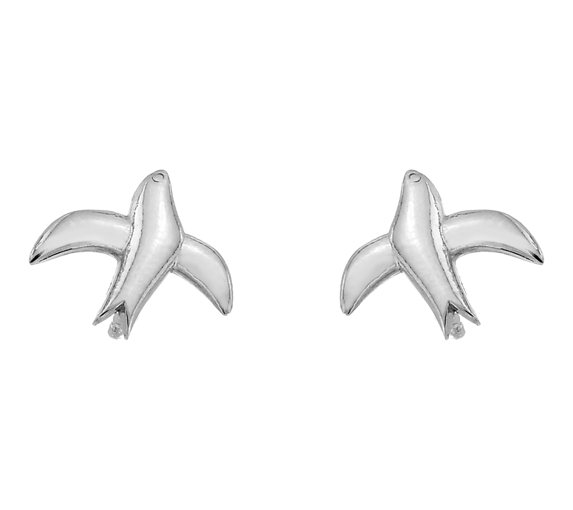 Silver Style Seagull Stud Earrings, Sterling