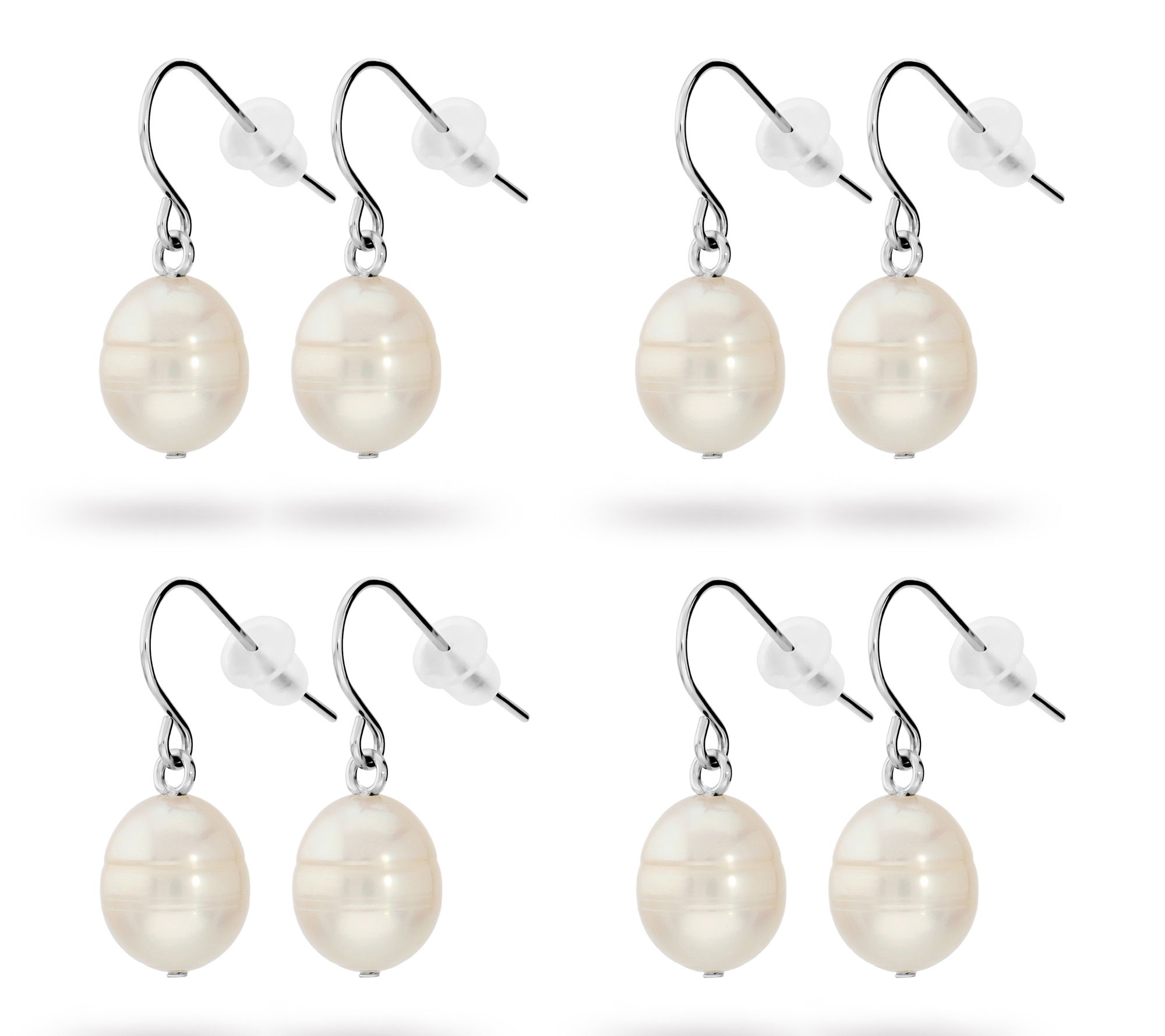 Honora Set of 4 Cultured Pearl Drop Earrings w/Gift Box