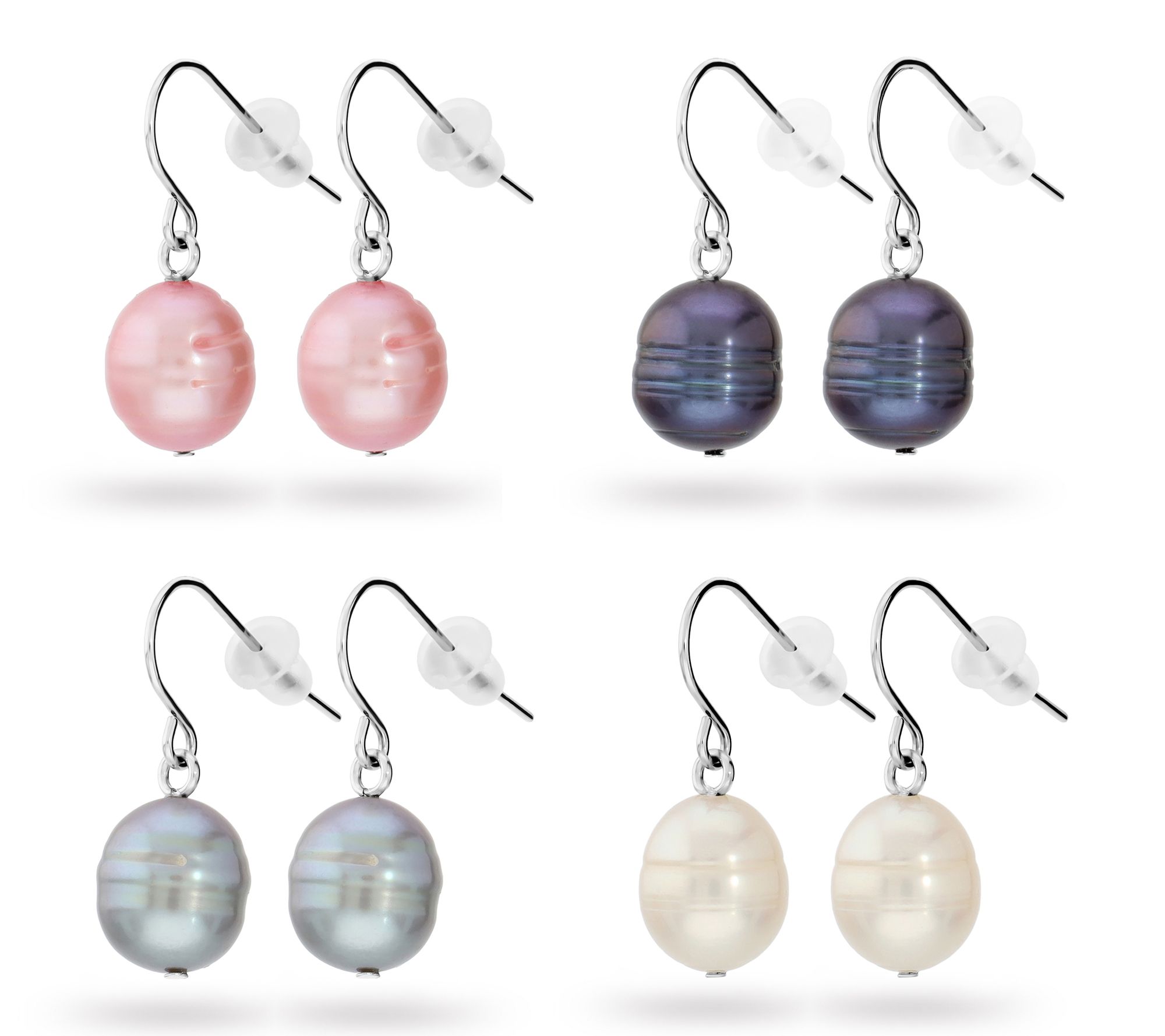 Honora Set of 4 Cultured Pearl Drop Earrings w/Gift Box