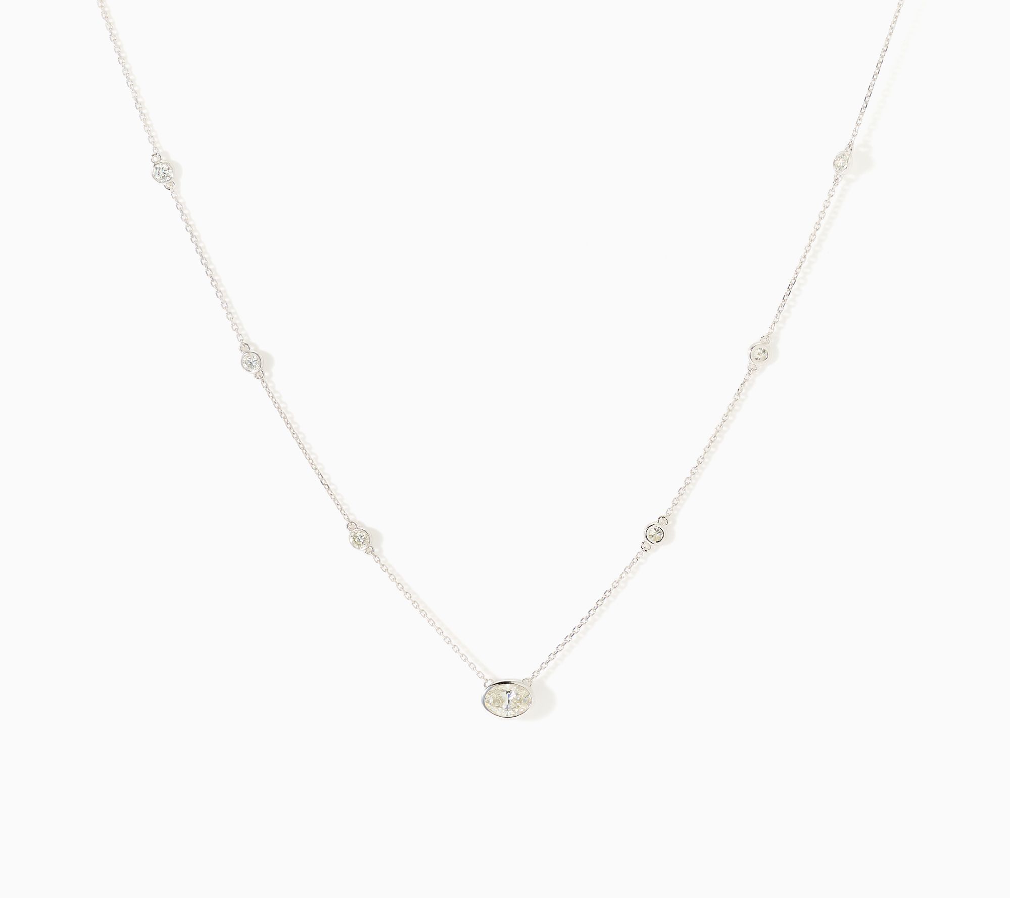 John Digangi VS Diamonds 1.00 cttw Oval Necklace Platinum