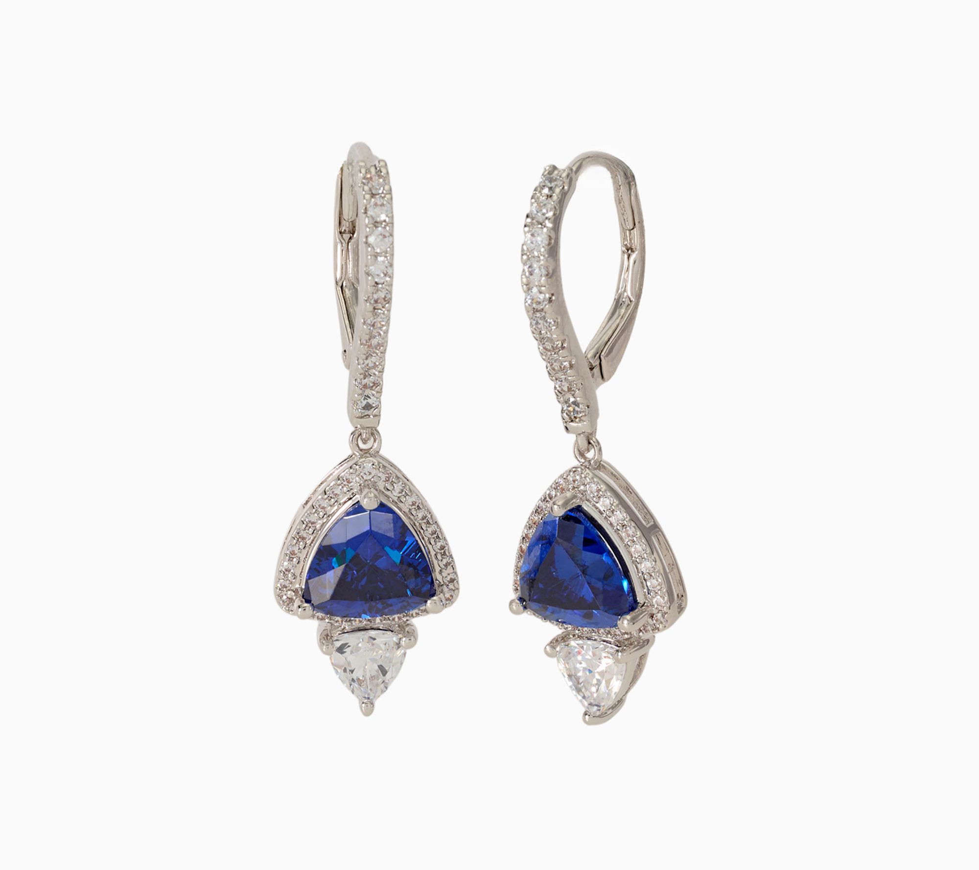 Diamonique x Kathy Levine Trillion Thrill Earrings, Bronze