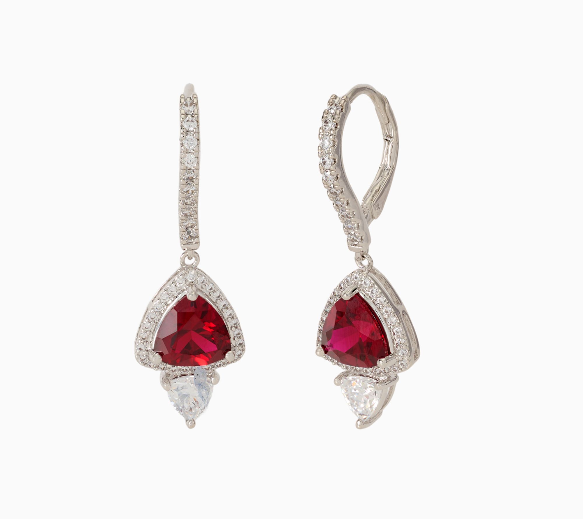Diamonique x Kathy Levine Trillion Thrill Earrings, Bronze