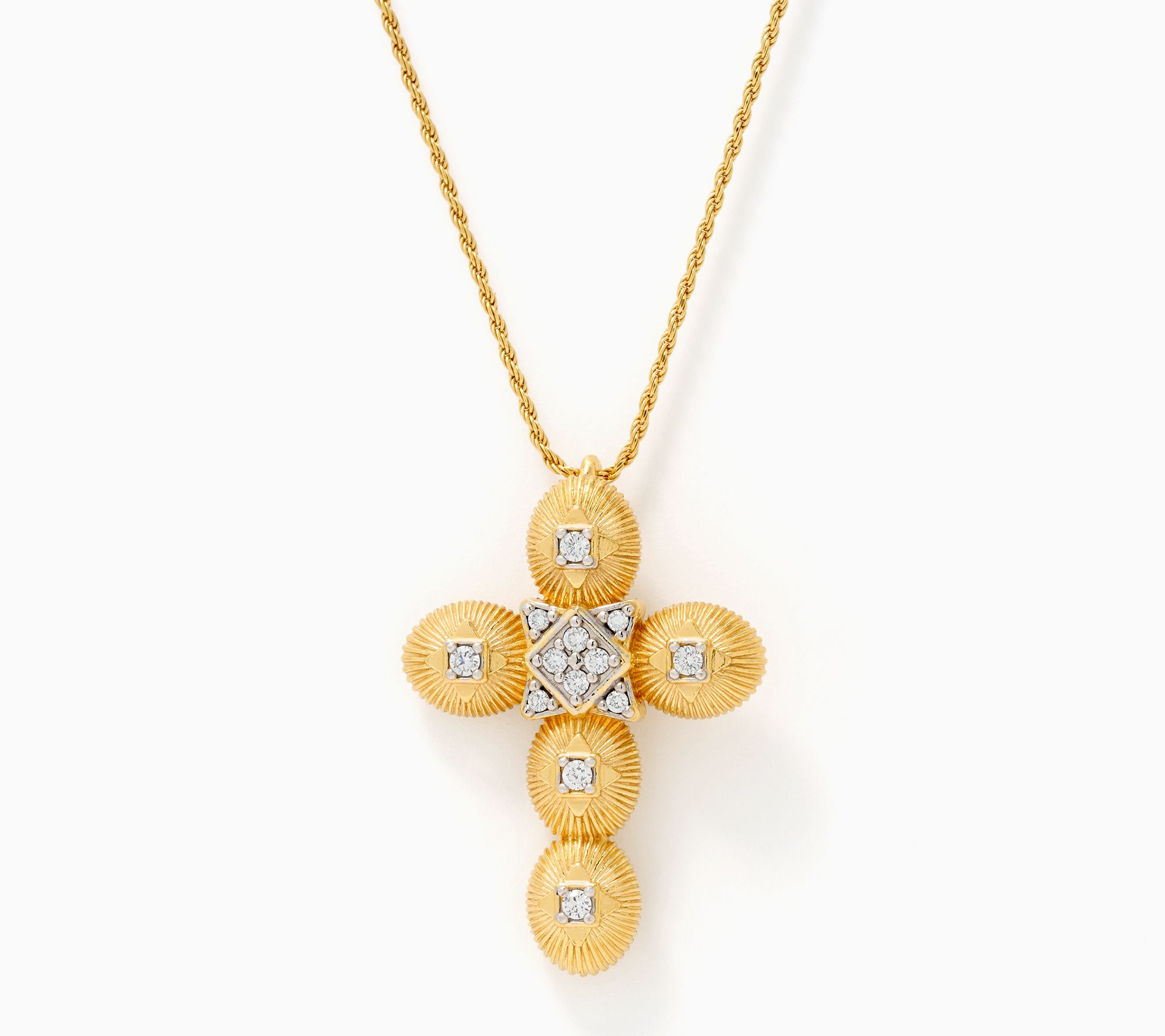 "As Is" David Markstein 0.28 cttw Lab Grown Diamond Cross Pendant