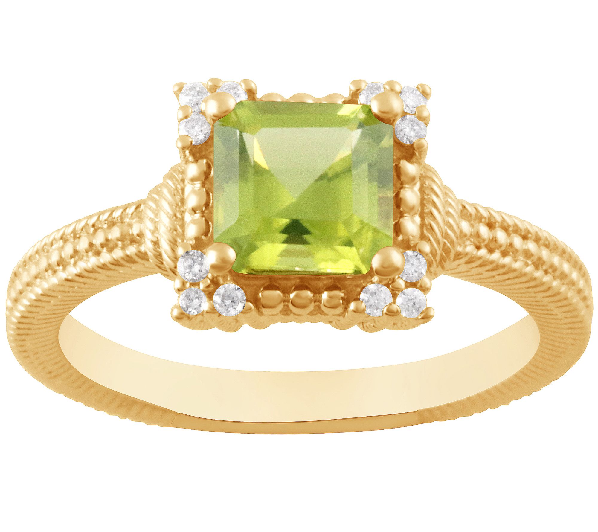 Qvc peridot clearance rings