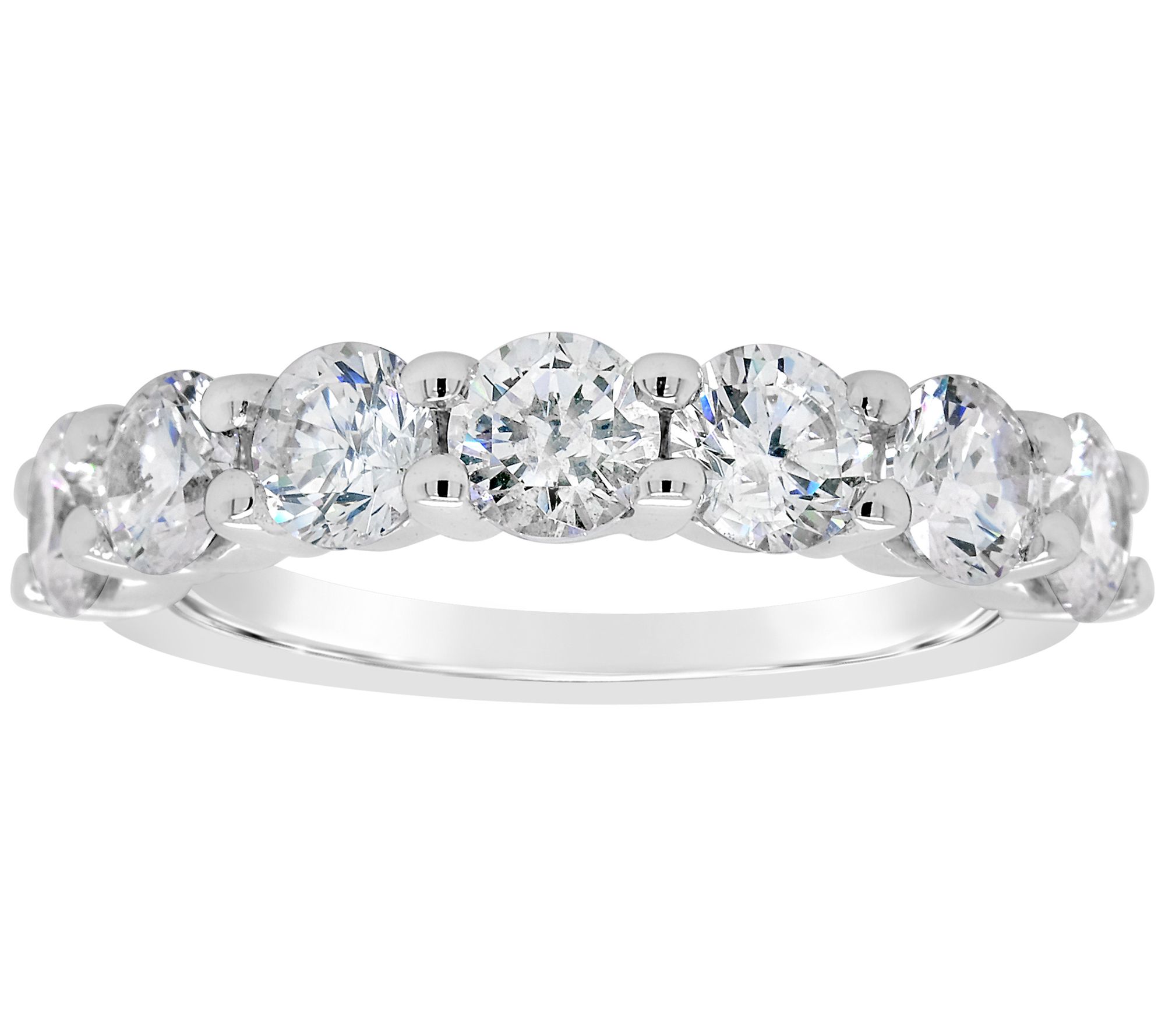 Affinity 14K Gold 2.05 cttw 7-Stone Diamond Band Ring