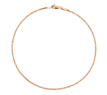 10" Diamond-Cut Rope Chain Ankle Bracelet, 14KGold - J336421