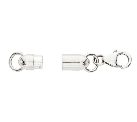 Sterling Silver Elongated Magnetic Clasp - QVC.com