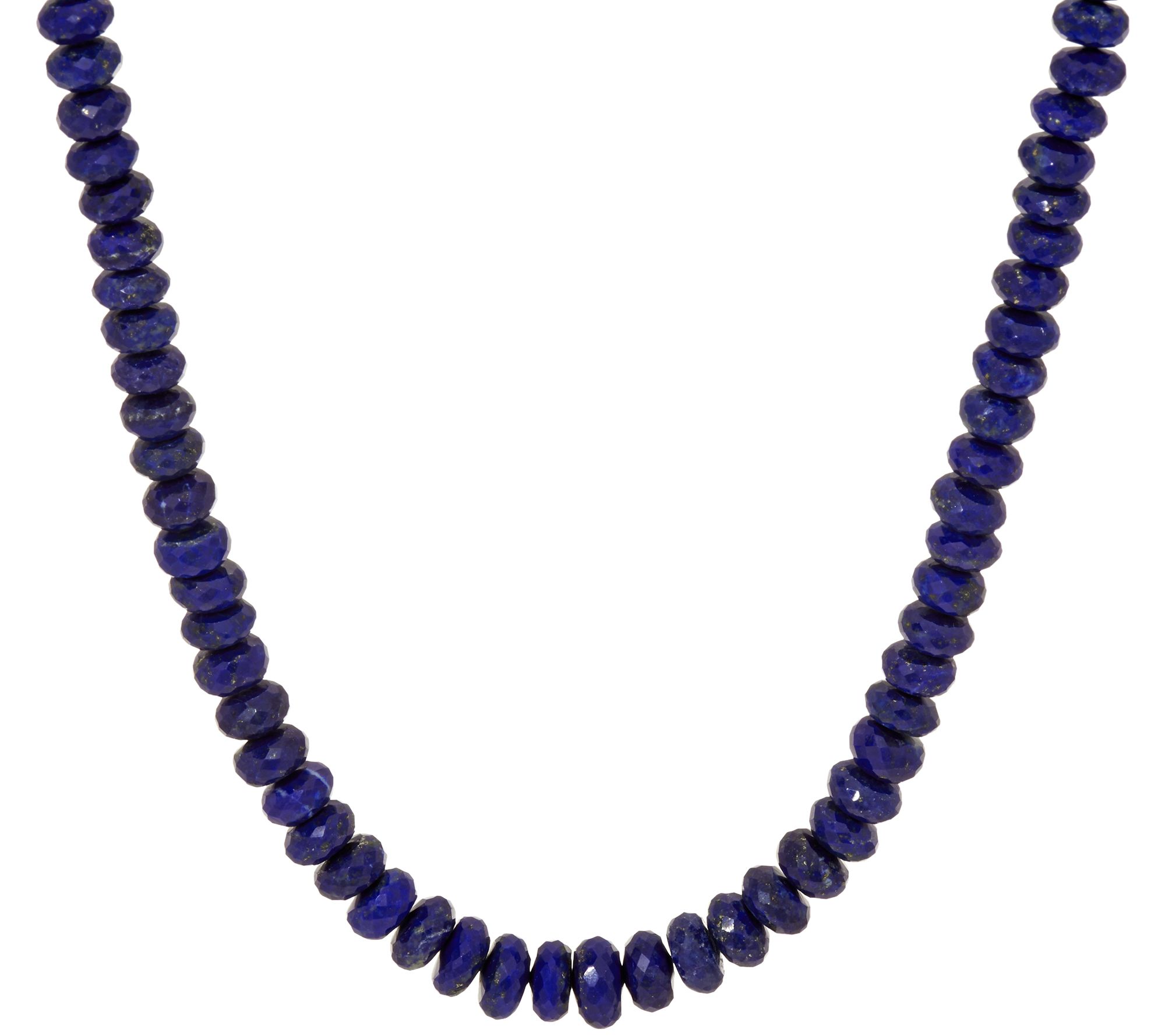 Sterling Faceted Lapis Bead 18