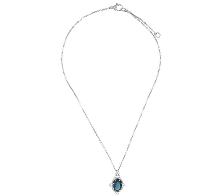 Judith Ripka Sterling London Blue Topaz & Diamonique Necklace - QVC.com