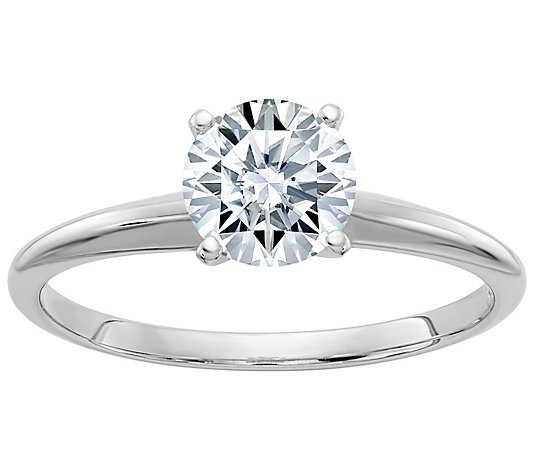 Moissanite 1.00 cttw Round Solitaire Ring, 14KGold
