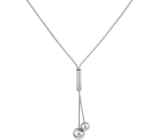 Steel by Design Double Ball Drop Necklace